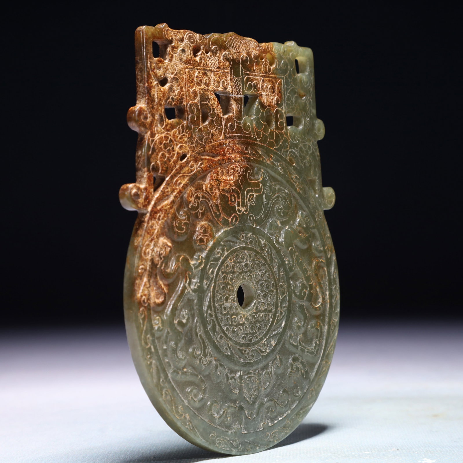 An Exquisite Jasper Beast-Face Pattern Pendant - 5