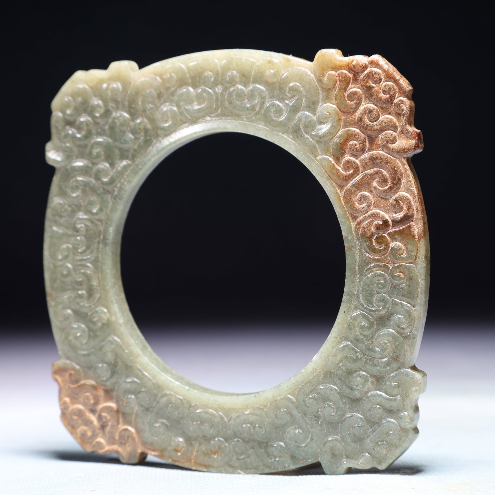 An Exquisite White Jade Auspicious Cloud Pattern Ornament - 2