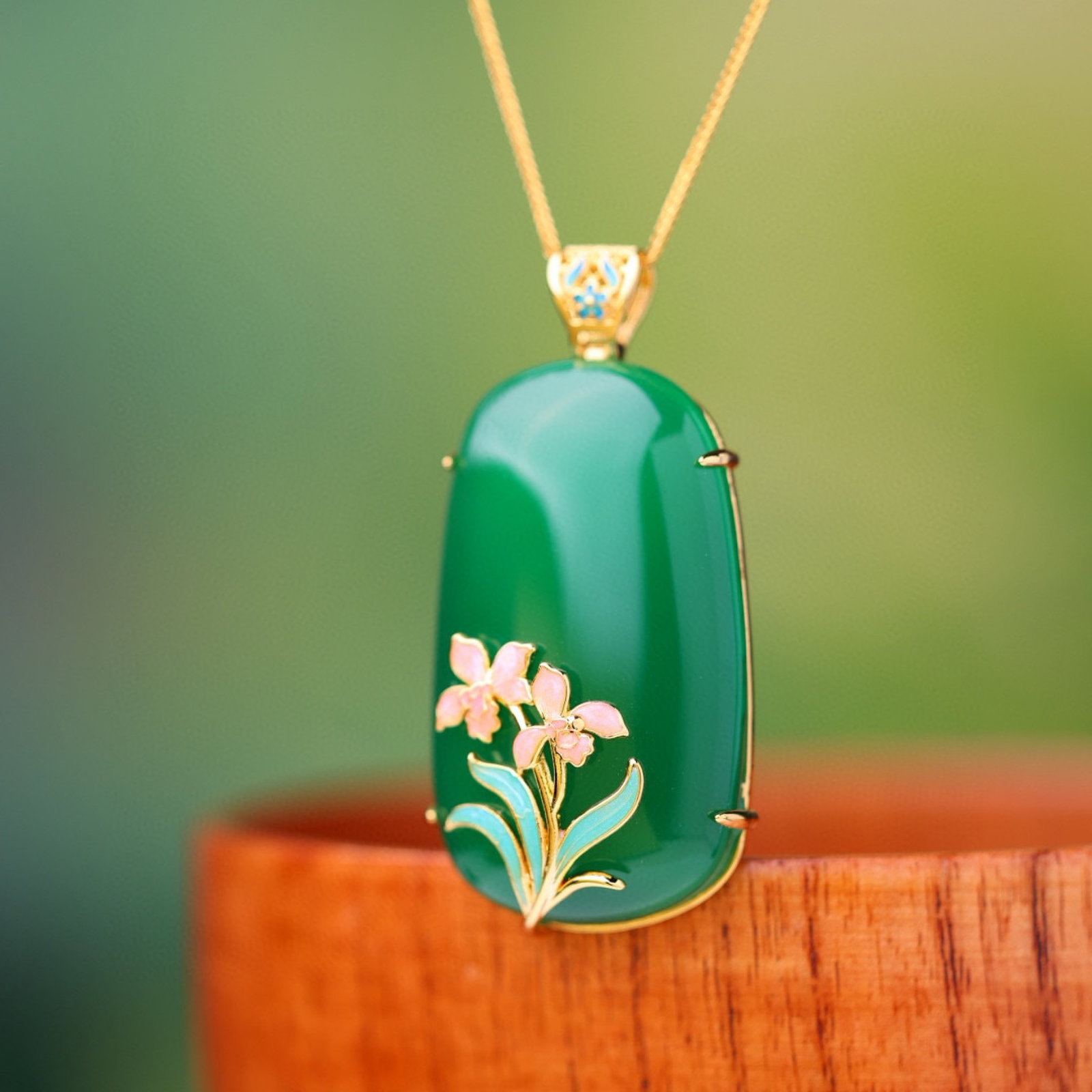 An Exquisite Magnolia Pattern Pendant: An Exquisite Magnolia Pattern Pendant,Size:26mmx45mm 【寓意】纯洁 新生与希望 玉兰花纹吊坠