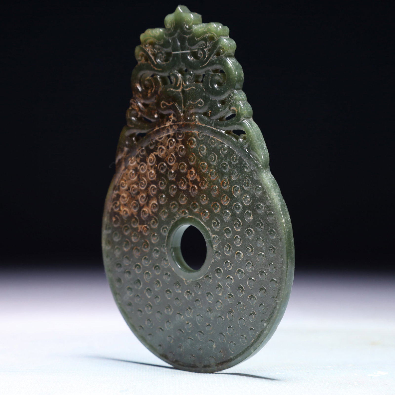 An Exquisite Jasper Dragon Pattern Pendant - 4