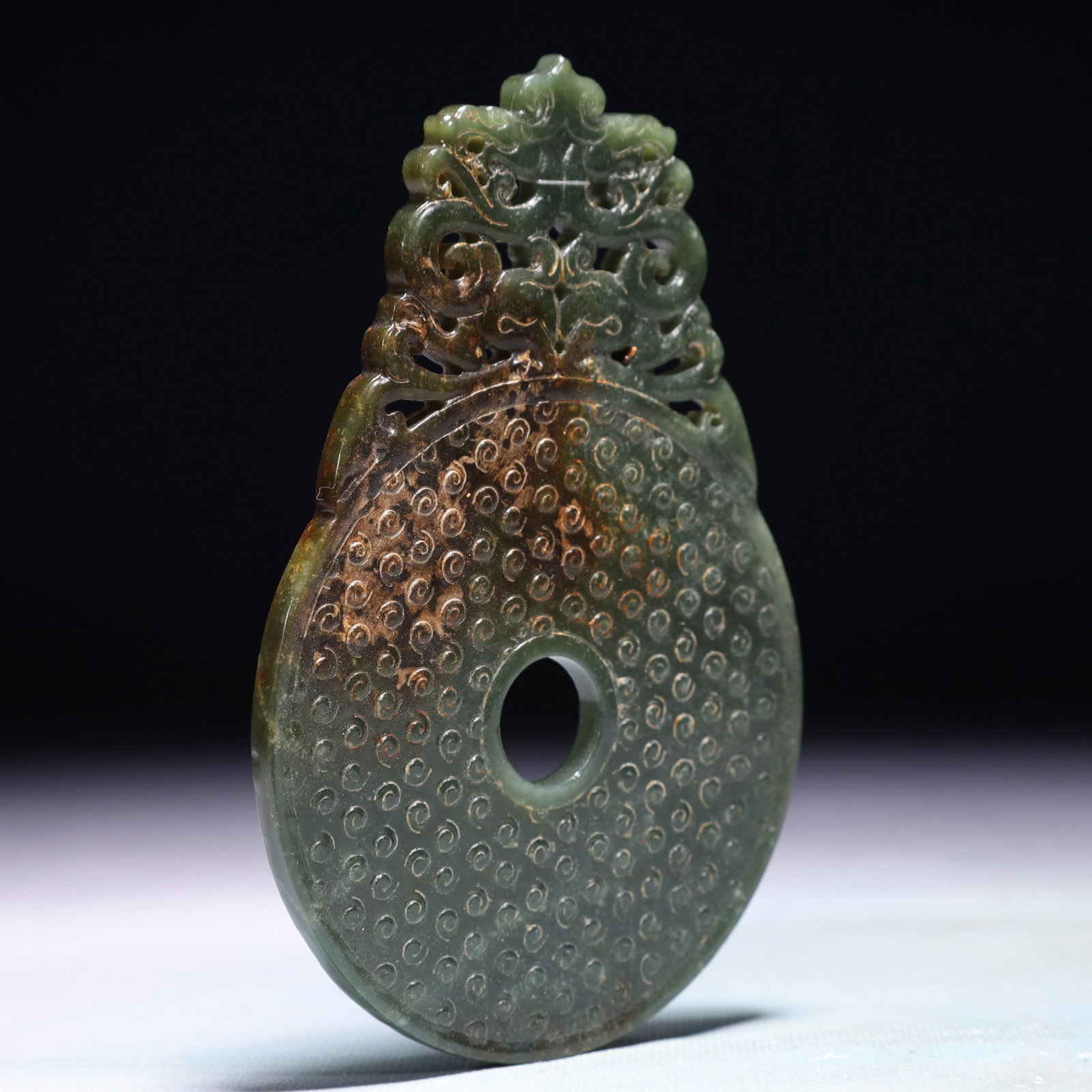An Exquisite Jasper Dragon Pattern Pendant - 5