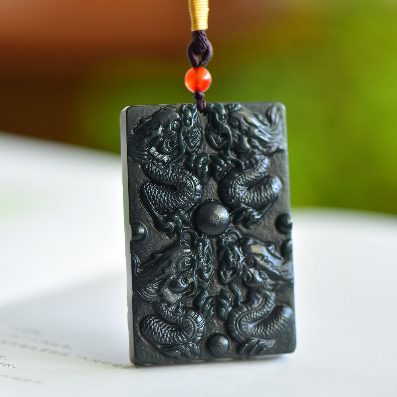 An Exquisite Sapphire Dragon Pattern Pendant - 2