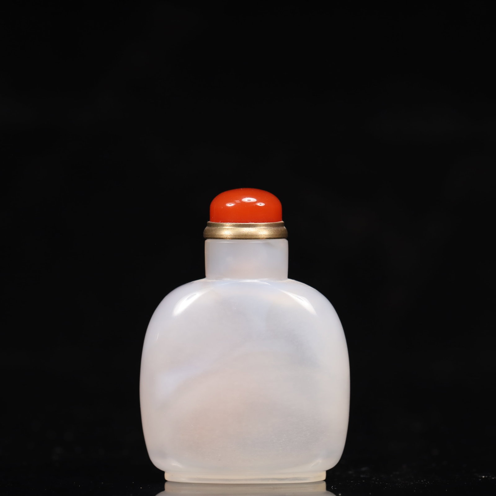 An Exquisite Agate Pine and Bats Pattern Snuff Bottle - 5