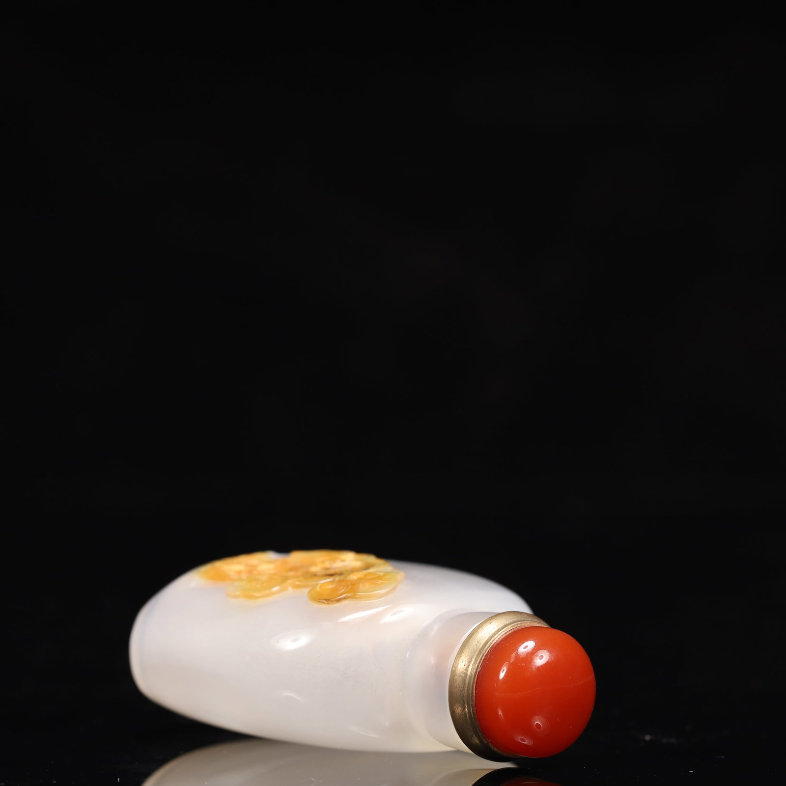 An Exquisite Agate Pine and Bats Pattern Snuff Bottle - 7