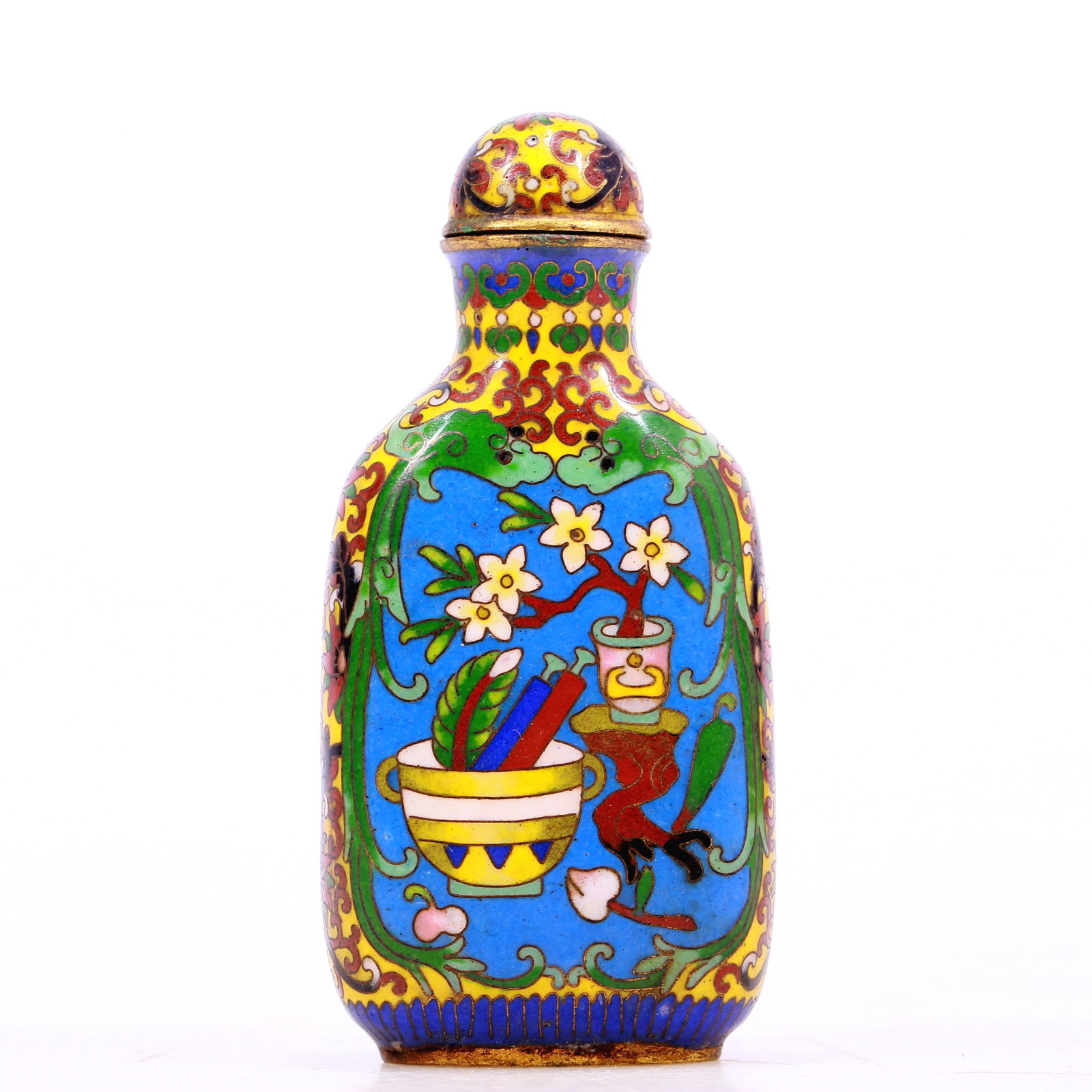 A Gorgeous Cloisonne 'Stationery' Snuff Bottle (1 of 7)