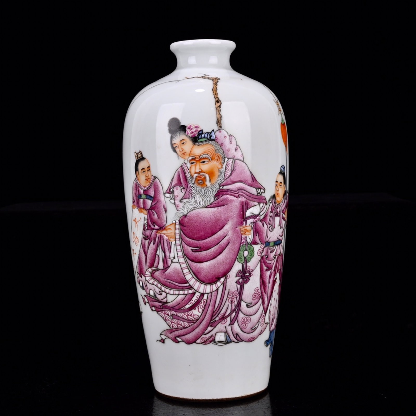 An Exquisite Enamel Character and Story Pattern Vase,with poem: An Exquisite Enamel Character and Story Pattern Vase,with poem,Qing Dynasty,China,Yongzheng Four-character Mark,Size:8.5inx3.9in 珐琅彩人物故事纹瓶