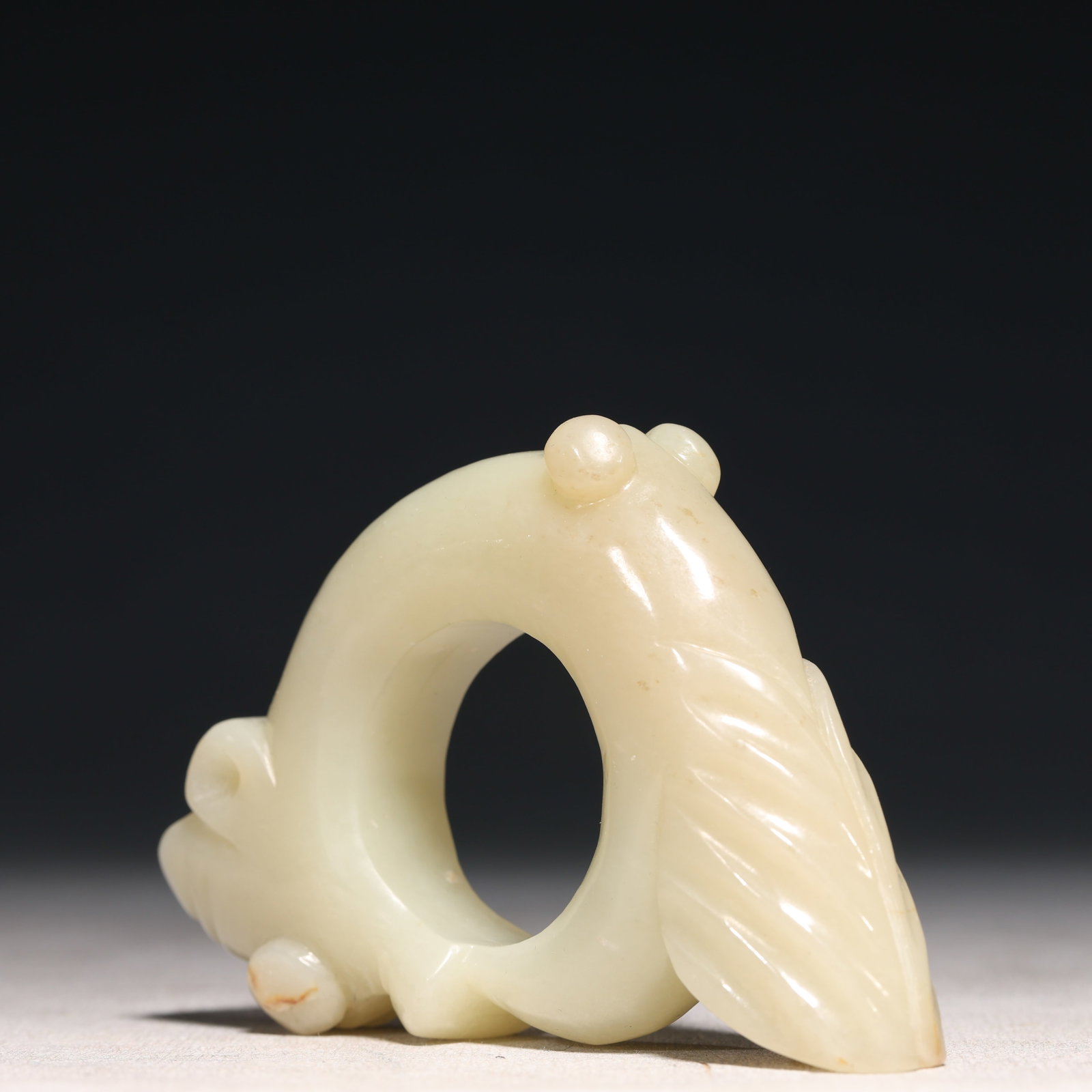An Archaic Hongshan Culture White Jade Pendant: An Archaic Hongshan Culture White Jade Pendant,Ancient Time, China,Size:3.1inx0.7inx3.2in,Weight:168g 红山文化白玉挂件,中国新石&