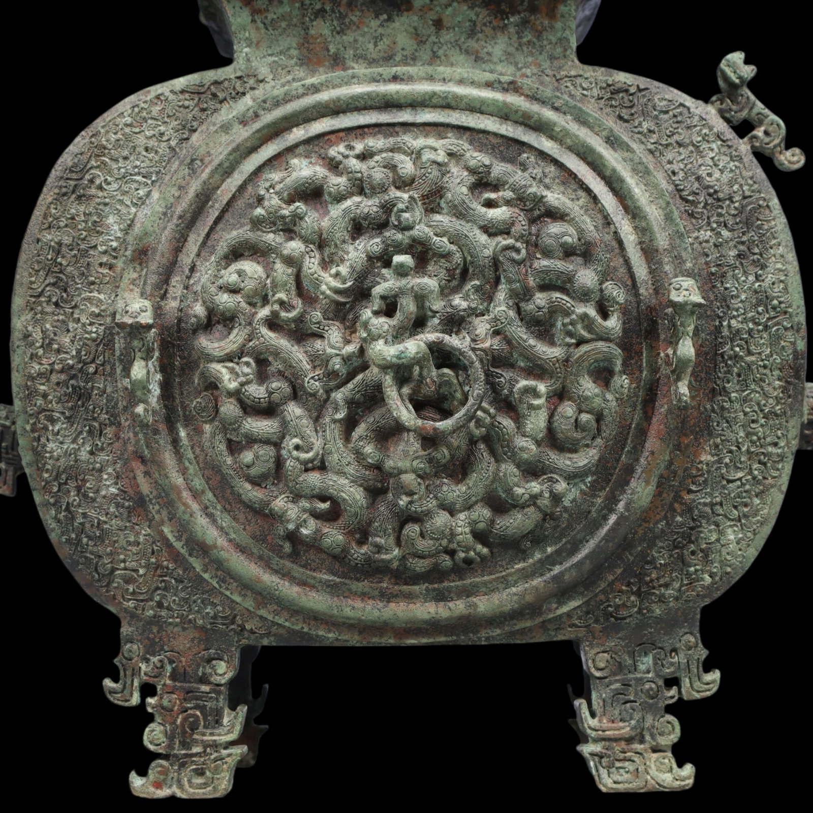 A Precious Bronze Chi-Dragon Pattern Ewer - 3