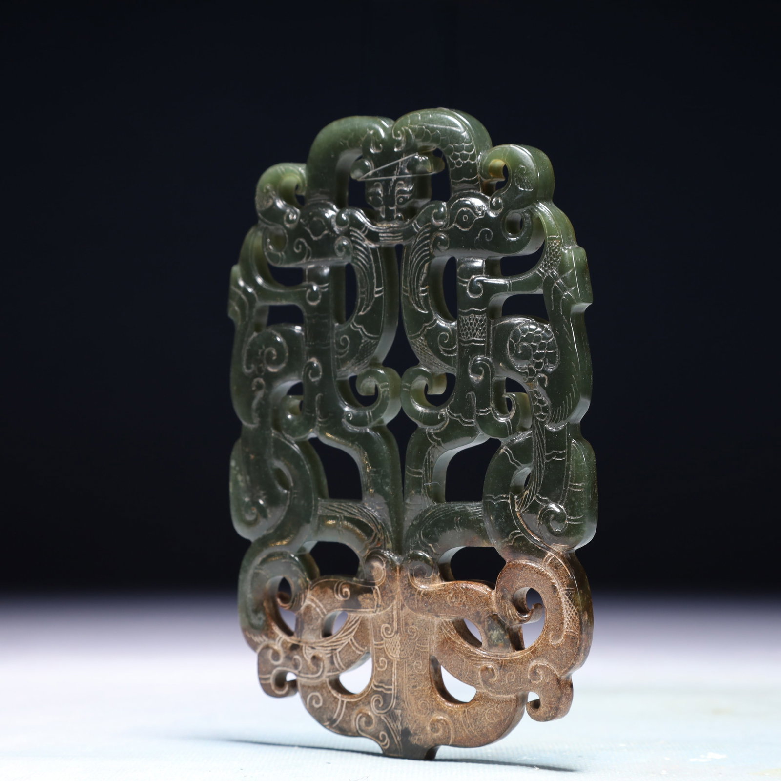 An Exquisite Jasper Dragon Pattern Pendant - 4