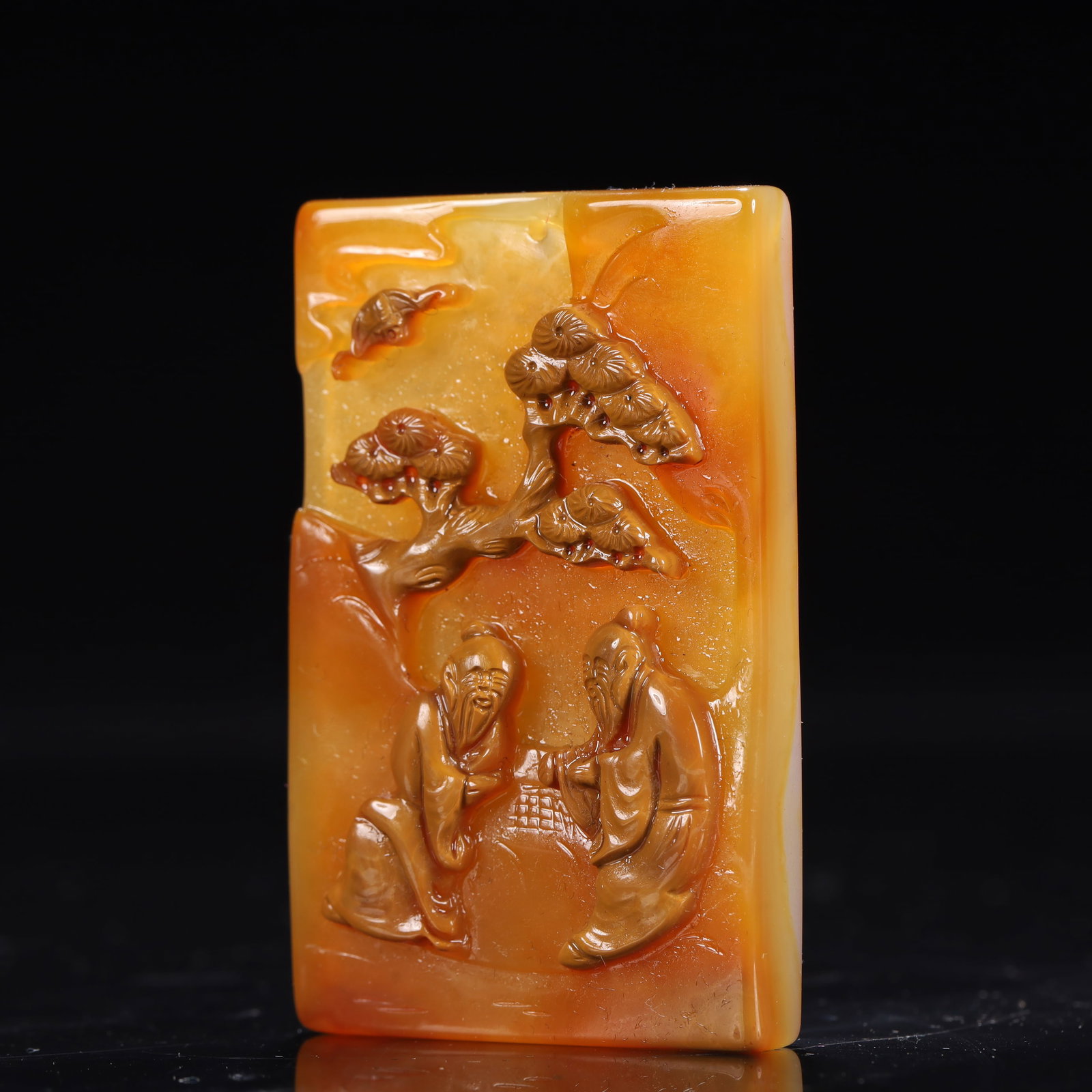An Exquisite Agate Figure Pattern Pendant - 2