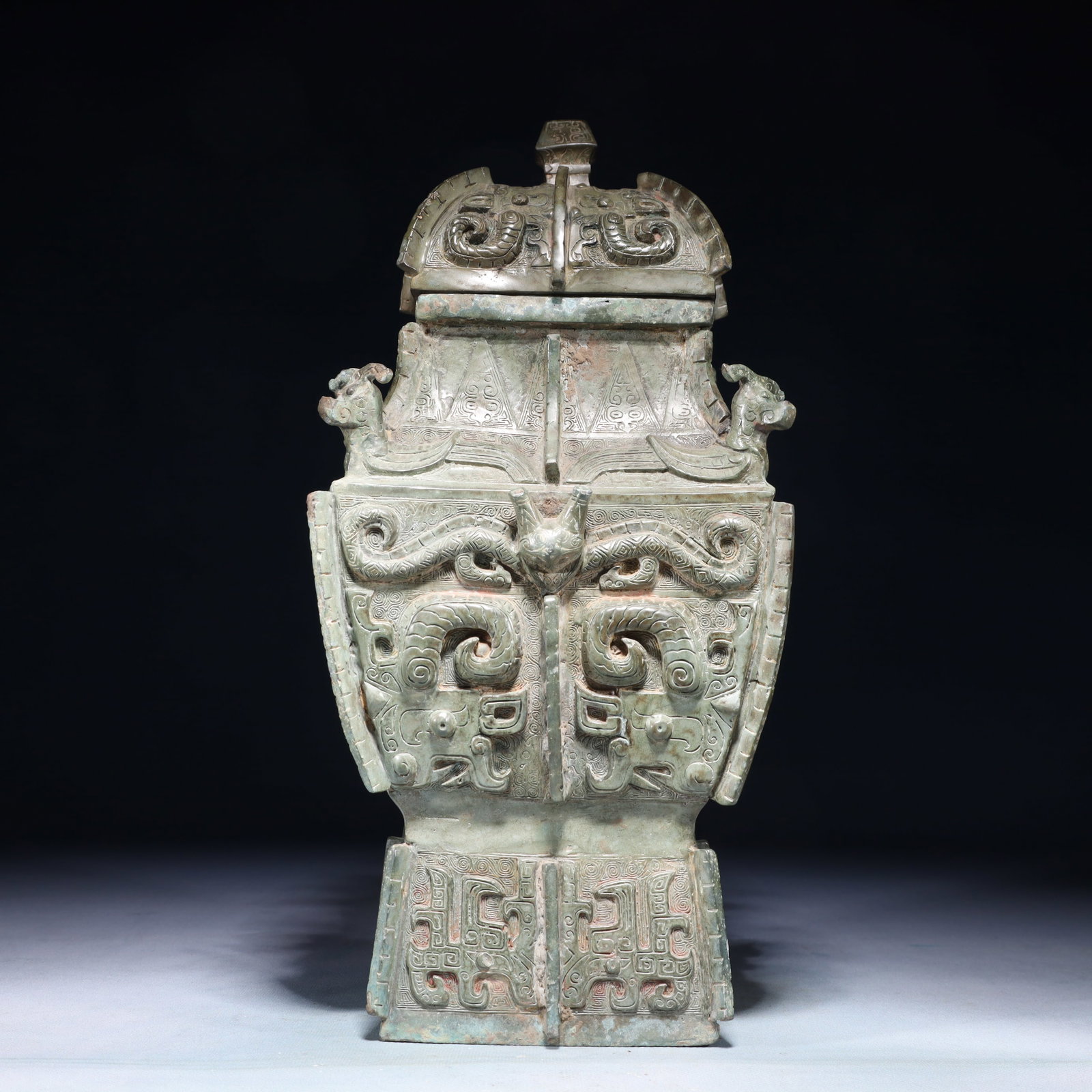 A Rare Bronze Dragon Pattern Pot - 5