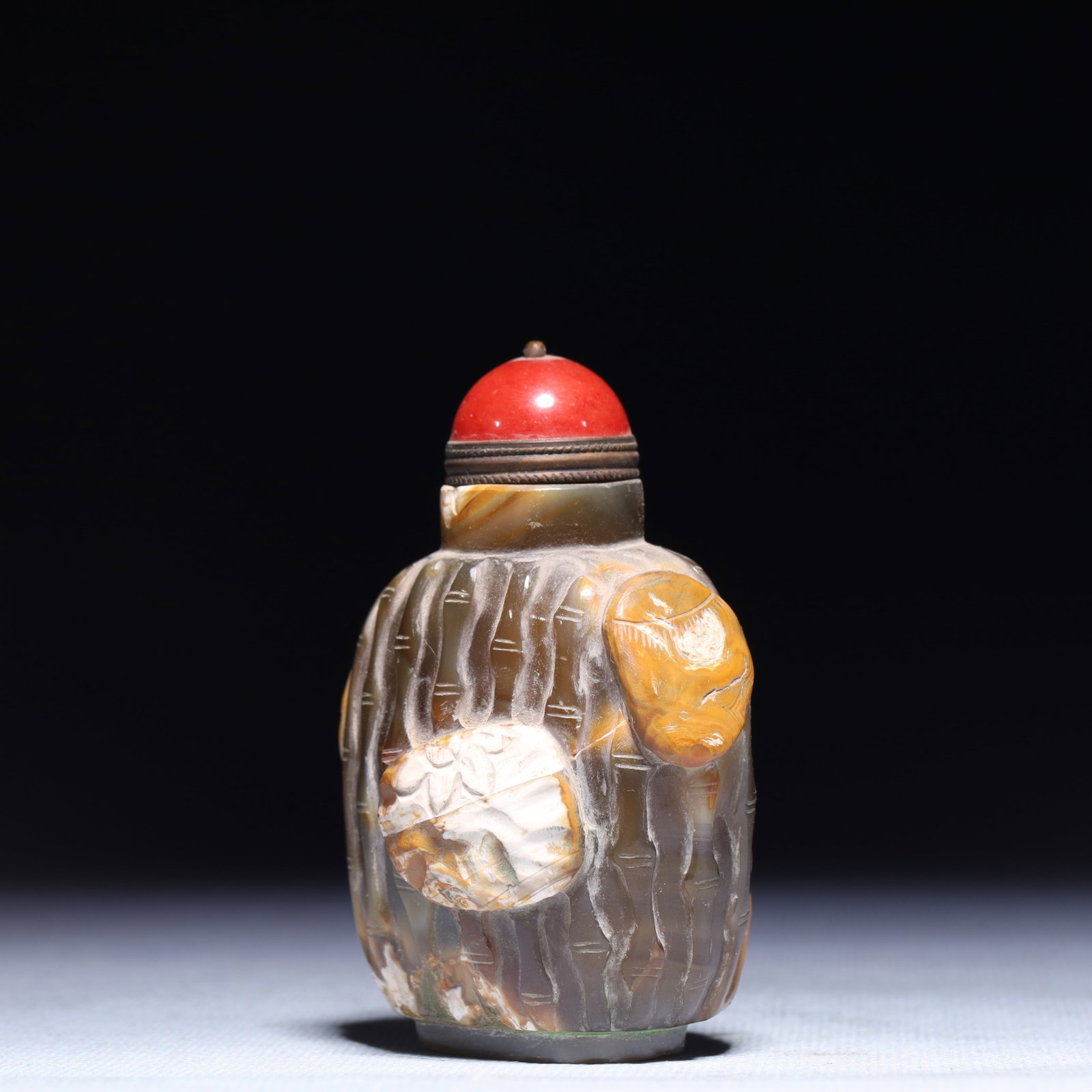 An Exquisite Agate Bamboo Pattern Snuff Bottle - 2
