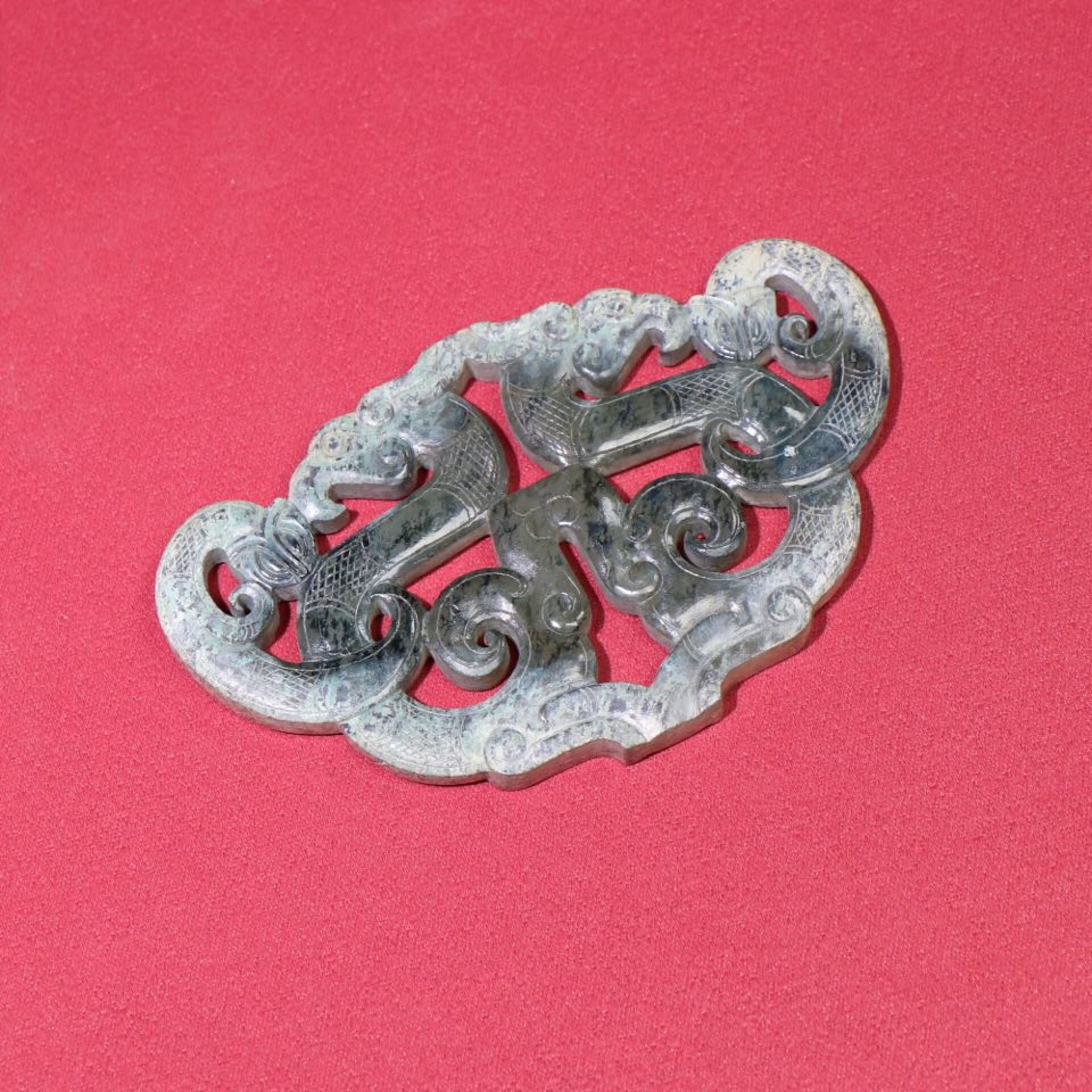 White Jade Phoenix Pattern Pendant - 2