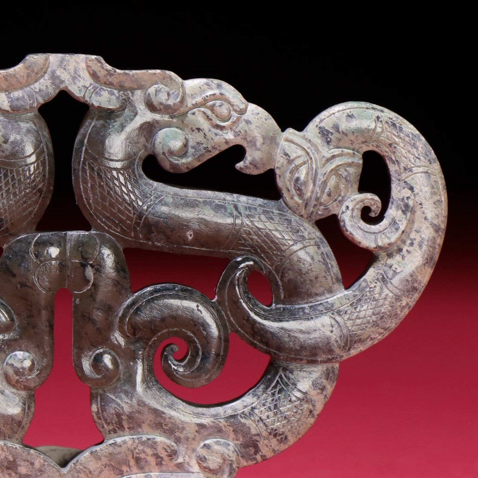 White Jade Phoenix Pattern Pendant - 7