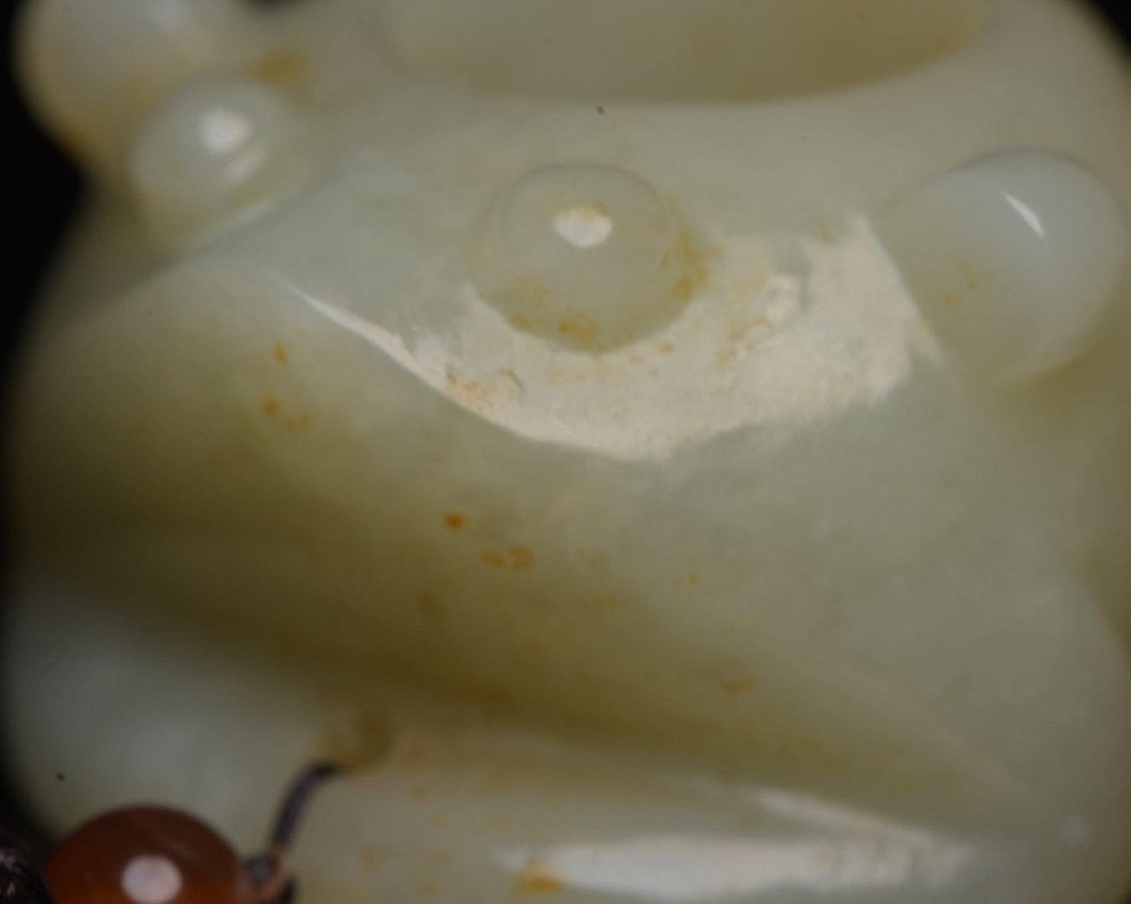 An Exquisite White Jade Frog Thumb Ring - 9