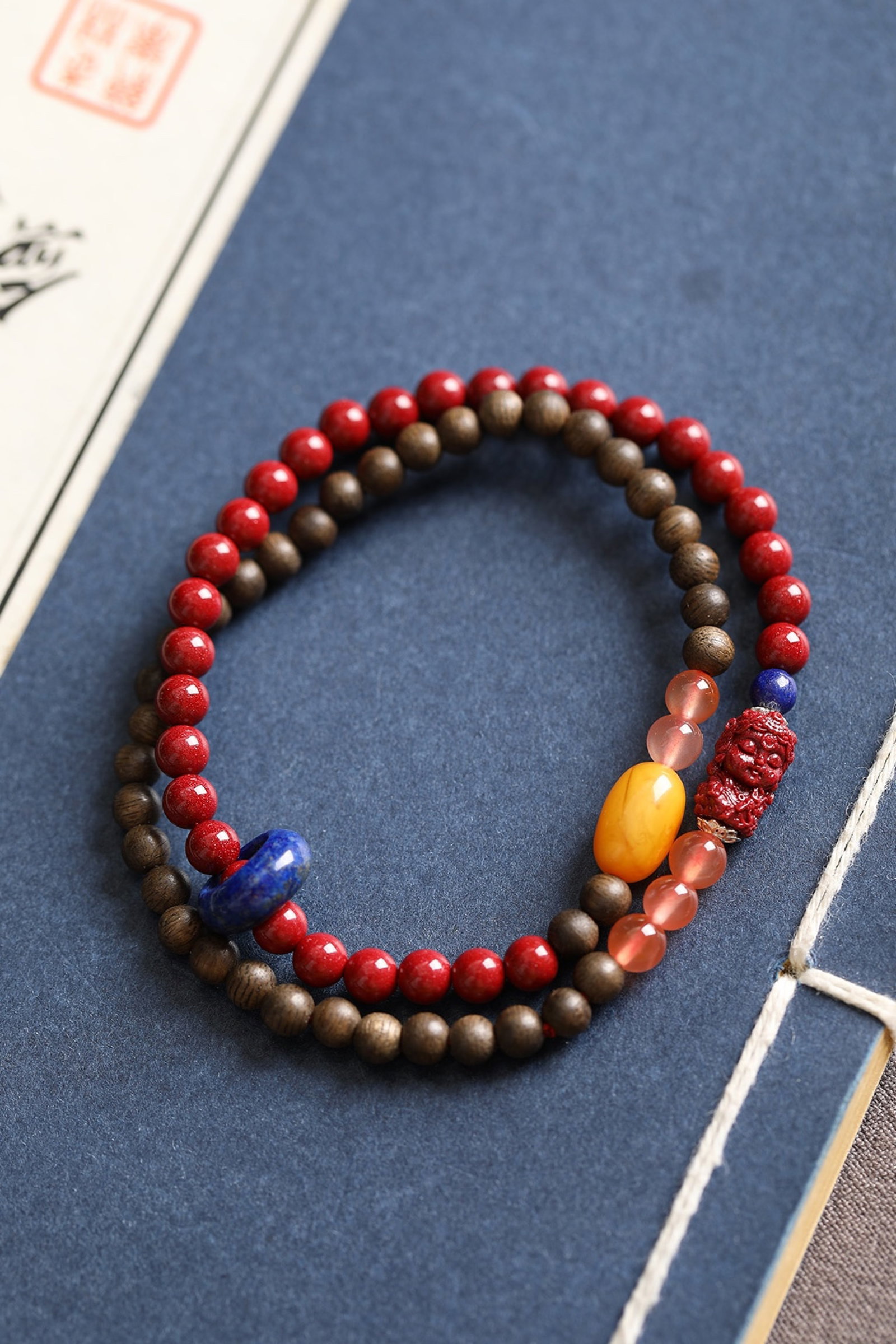 An Exquisite Cinnabar Eaglewood Bracelets - 2