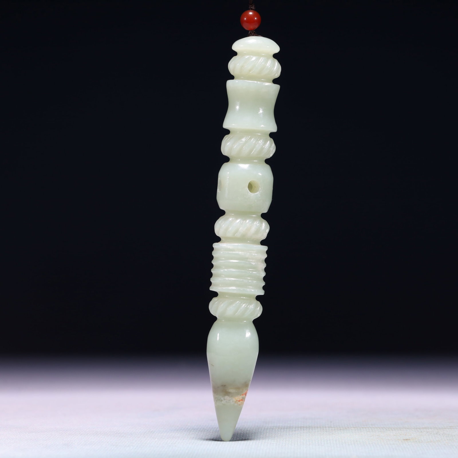 An Exquisite White Jade Ritual Implement - 7