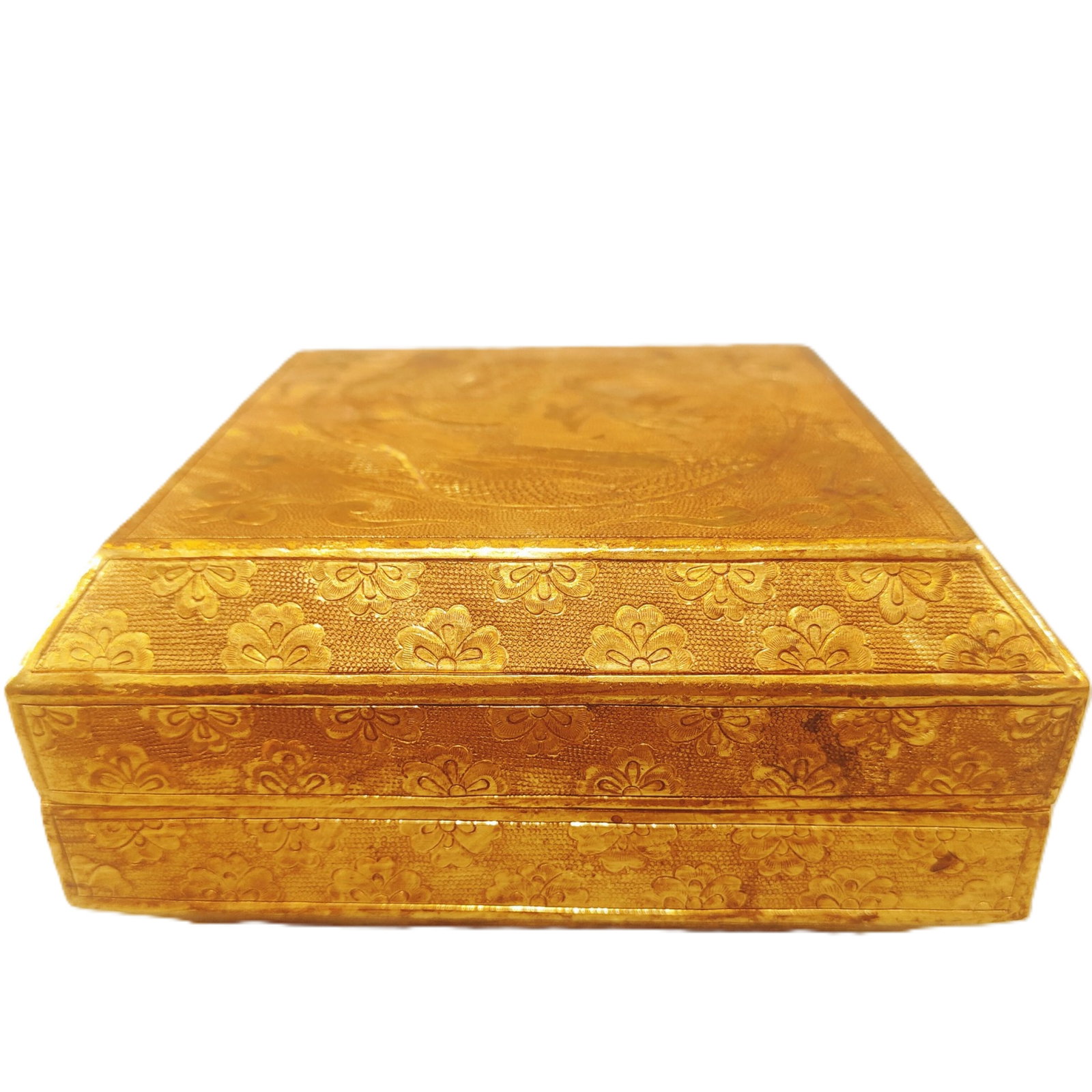 An Exquisite Gilt Bronze Dragon Pattern Box - 7