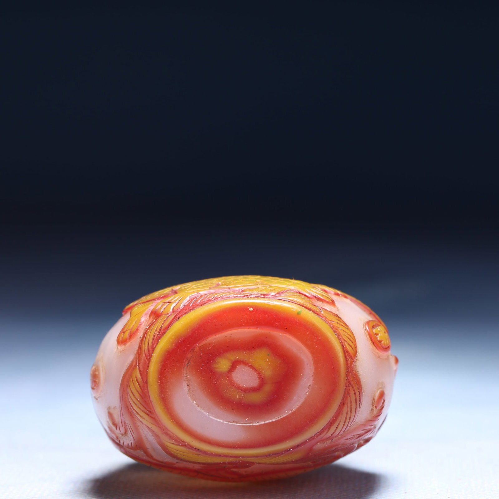 An Exquisite Glass Dragon Pattern Snuff Bottle - 8