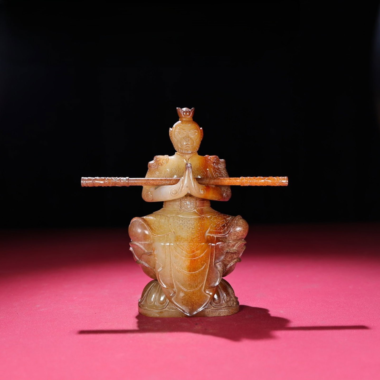 An Exquisite White Jade Figure Ornament: An Exquisite White Jade Figure Ornament,Qing Dynasty,China,Size:6.9inx3.9inx2.6in,Weight:1090g 白玉人物摆件,中国清代