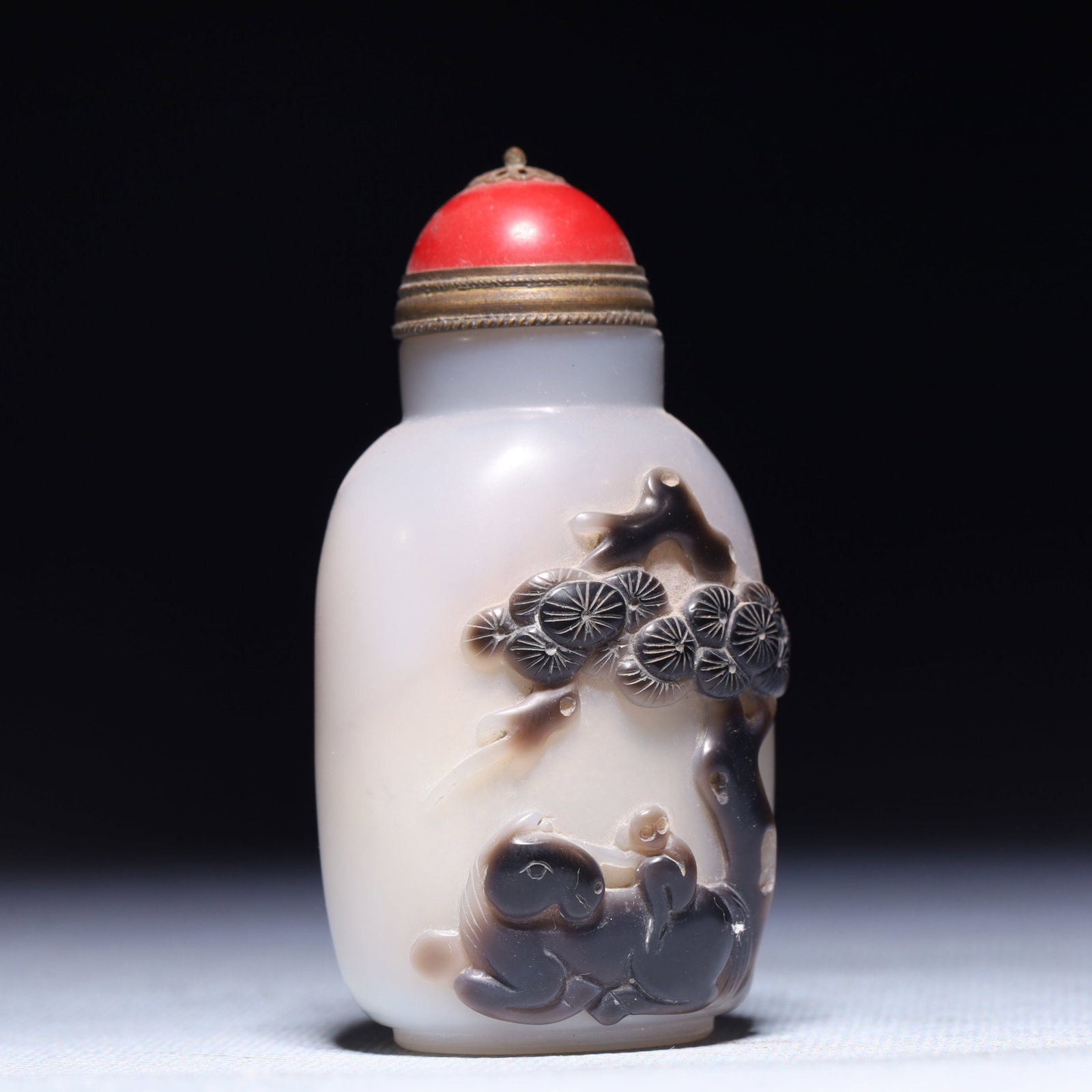 An Exquisite Agate Horse Pattern Snuff Bottle - 3