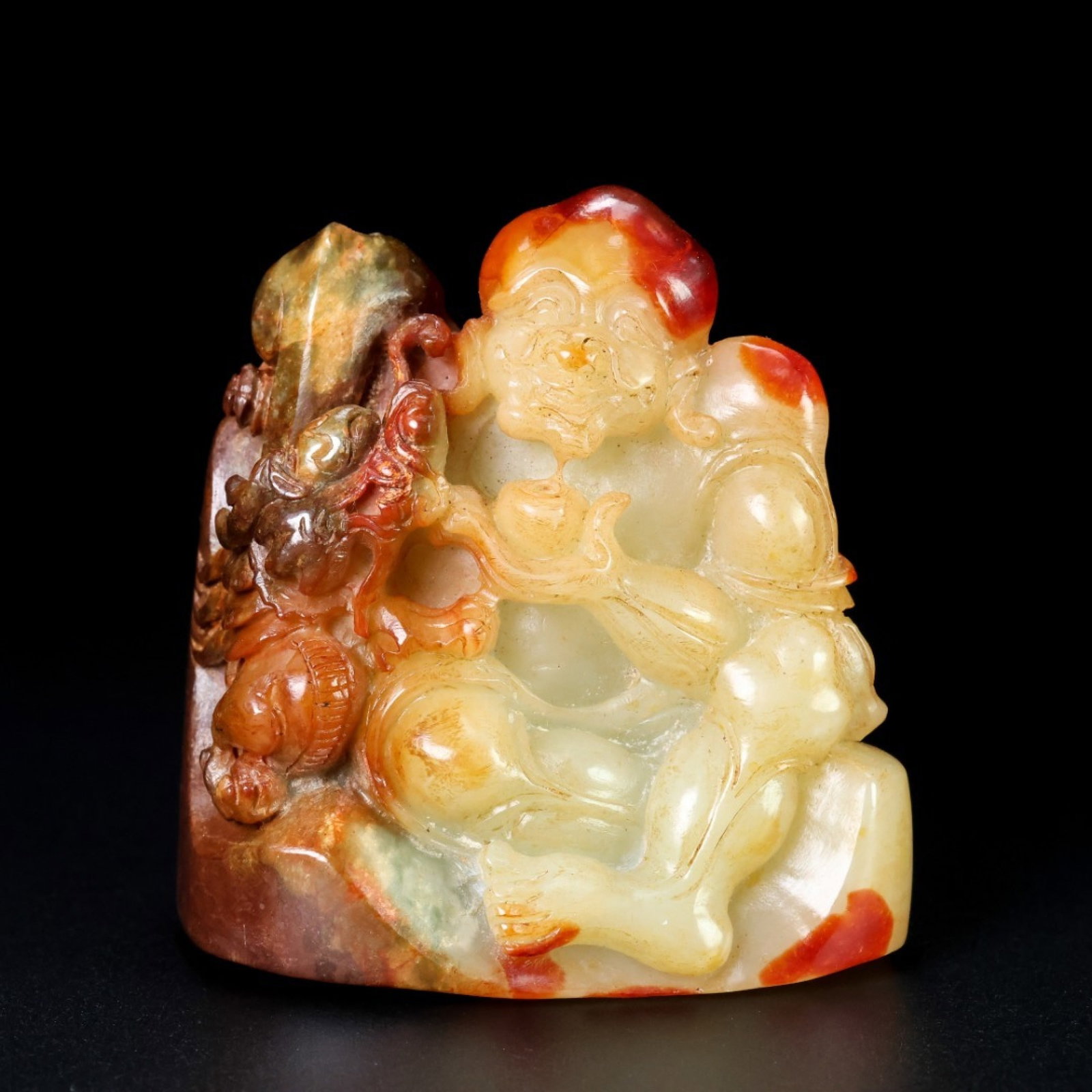 An Exquisite White Jade Statue of Arhat