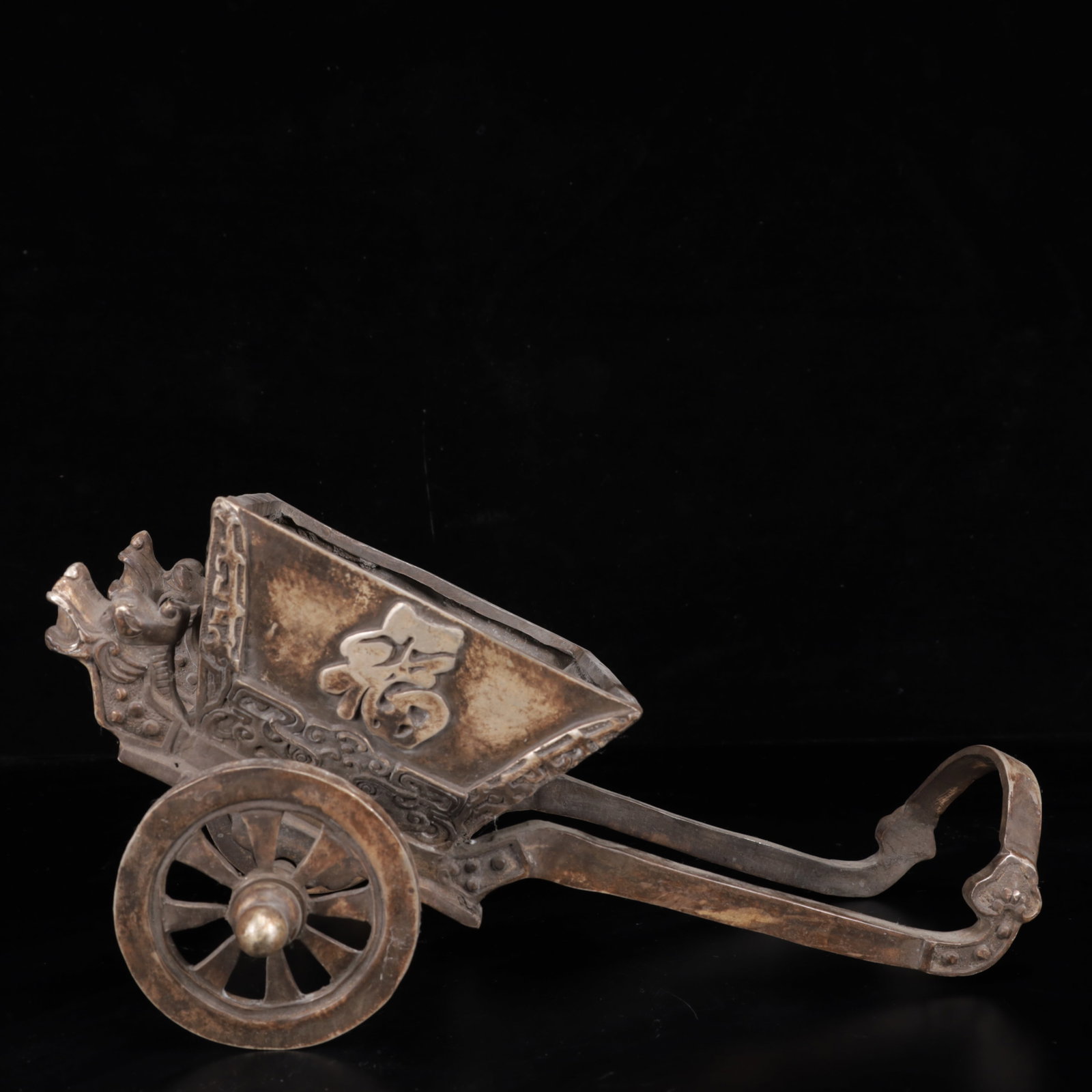 A Huge Silver-Plated Bronze Dragon Pattern Carriage - 13