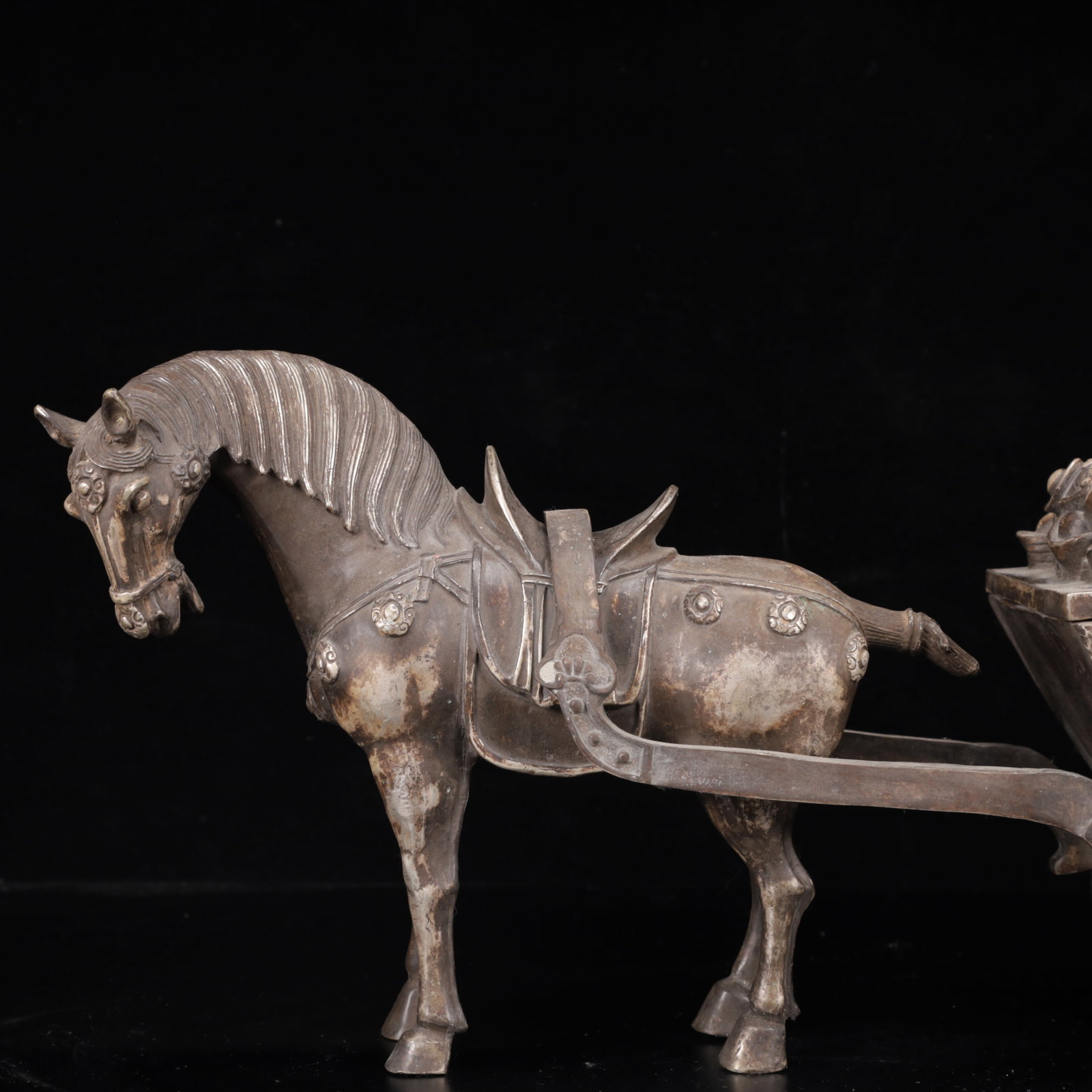 A Huge Silver-Plated Bronze Dragon Pattern Carriage - 2