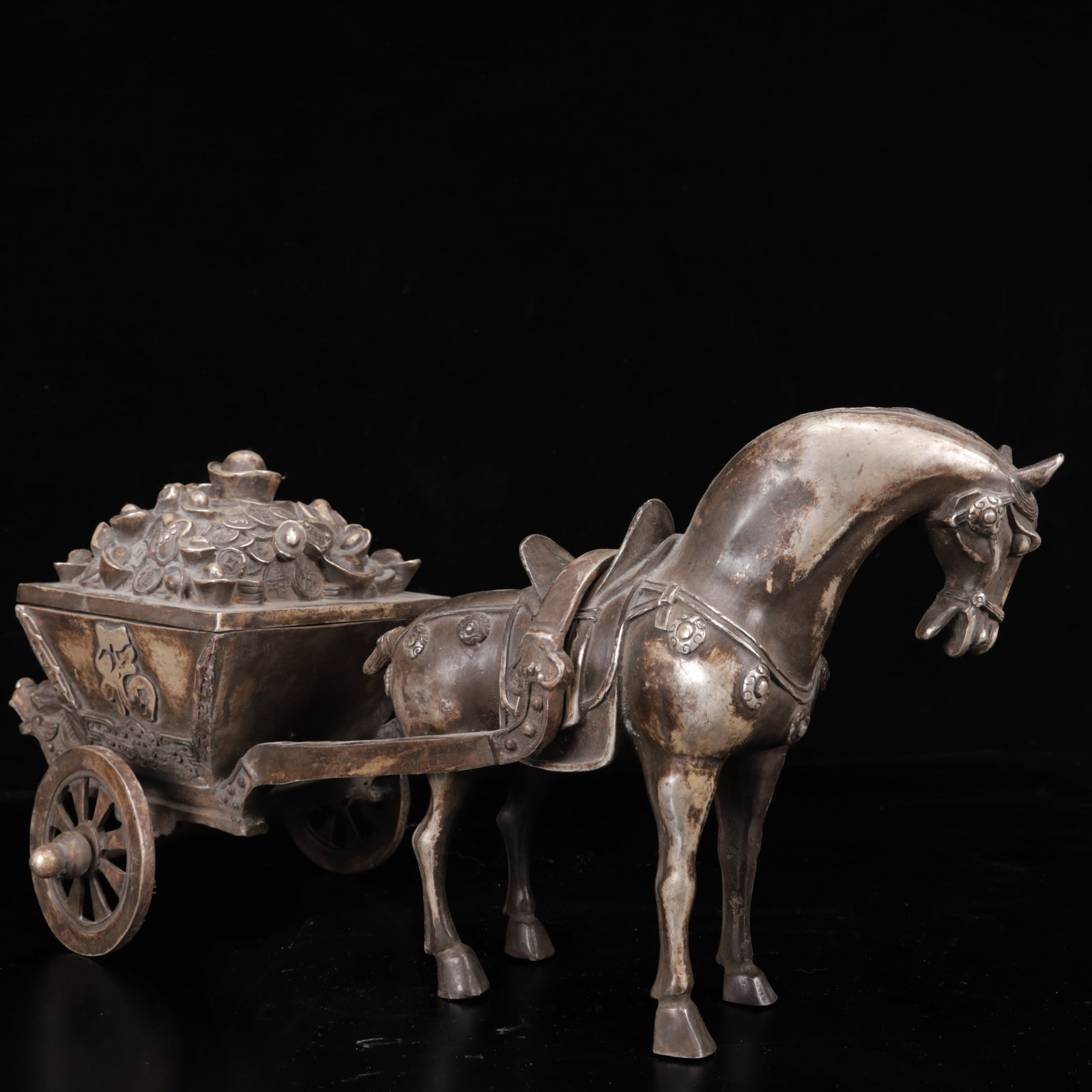 A Huge Silver-Plated Bronze Dragon Pattern Carriage - 6