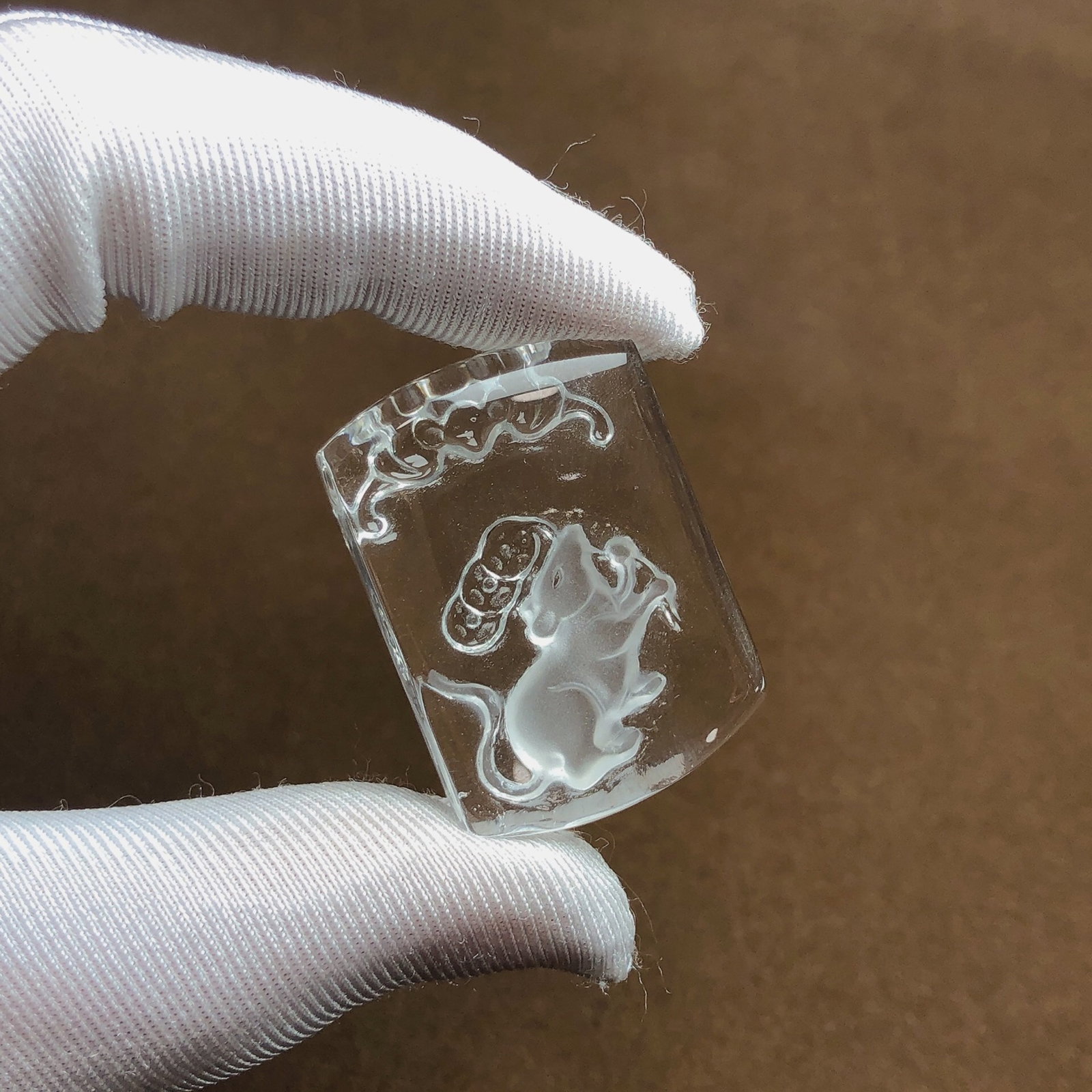 An Exquisite Crystal Mouse Pattern Pendant - 5