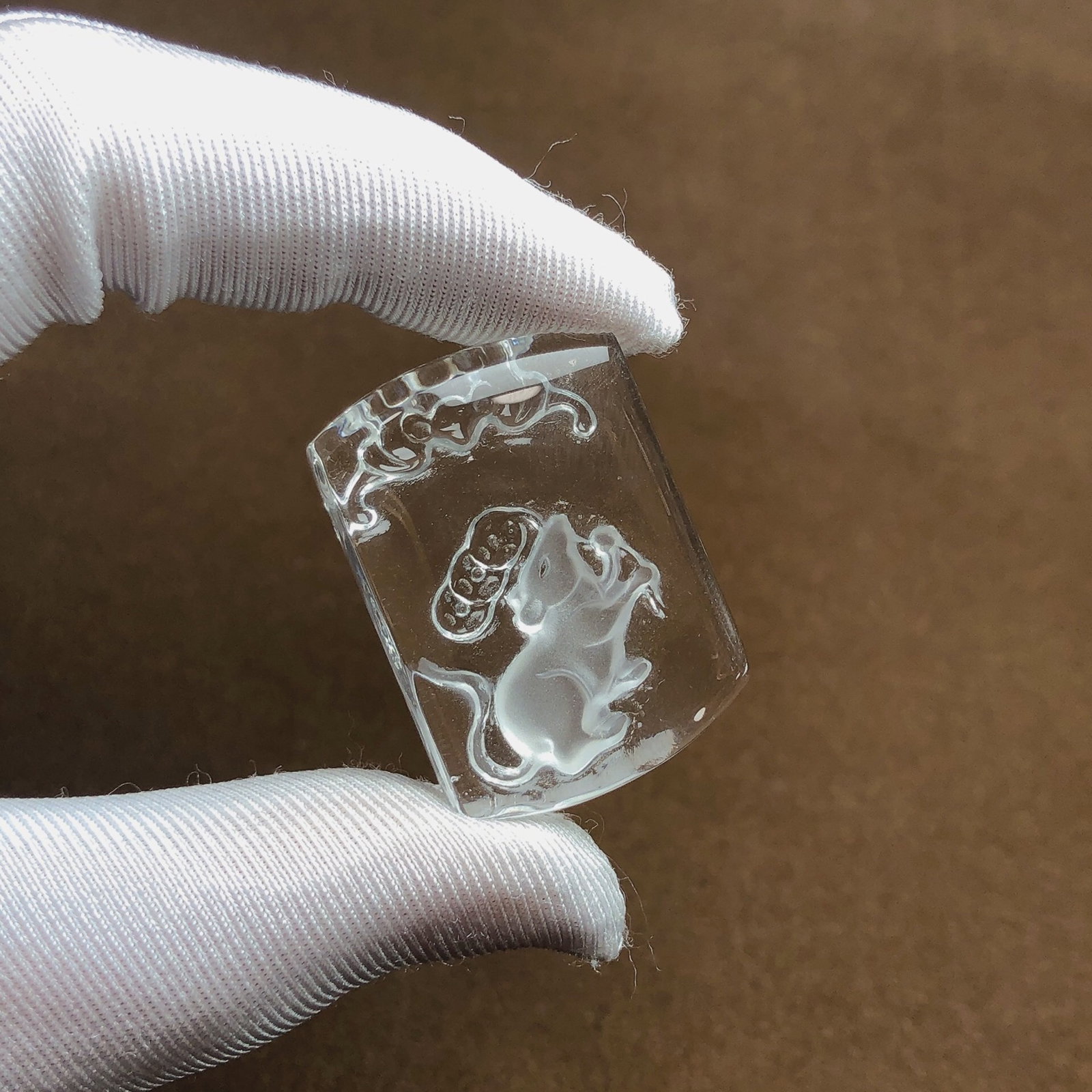 An Exquisite Crystal Mouse Pattern Pendant - 6