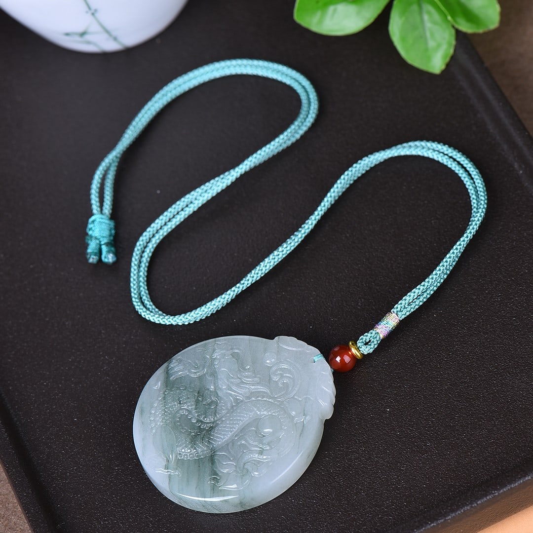 An Exquisite White Jade Dragon Pattern Pendant - 4