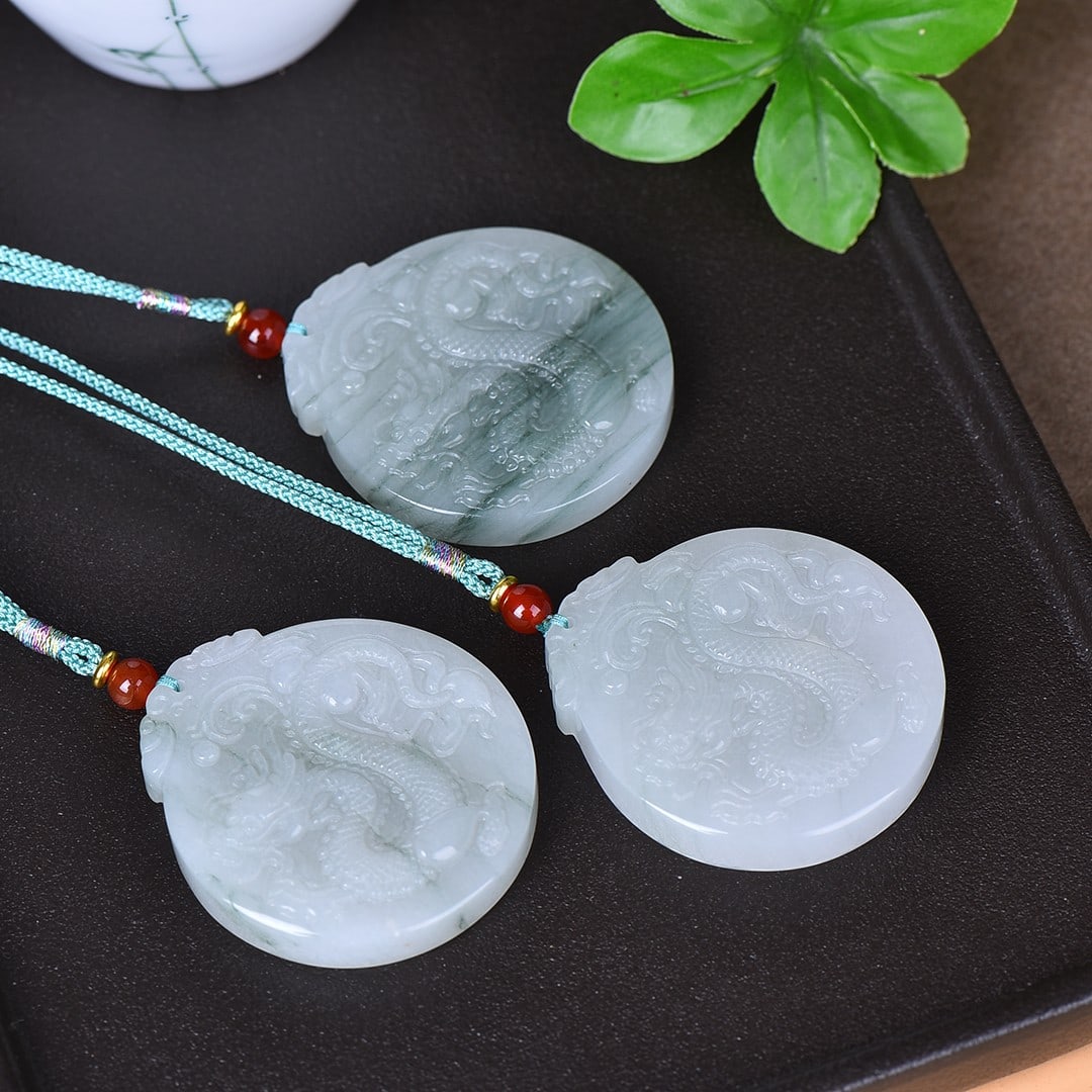 An Exquisite White Jade Dragon Pattern Pendant - 5