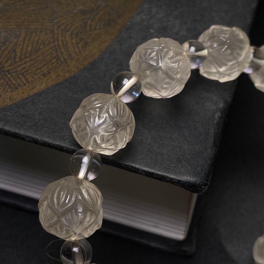 An Exquisite Crystal Lotus Pattern Bracelets,With Scriptures - 7