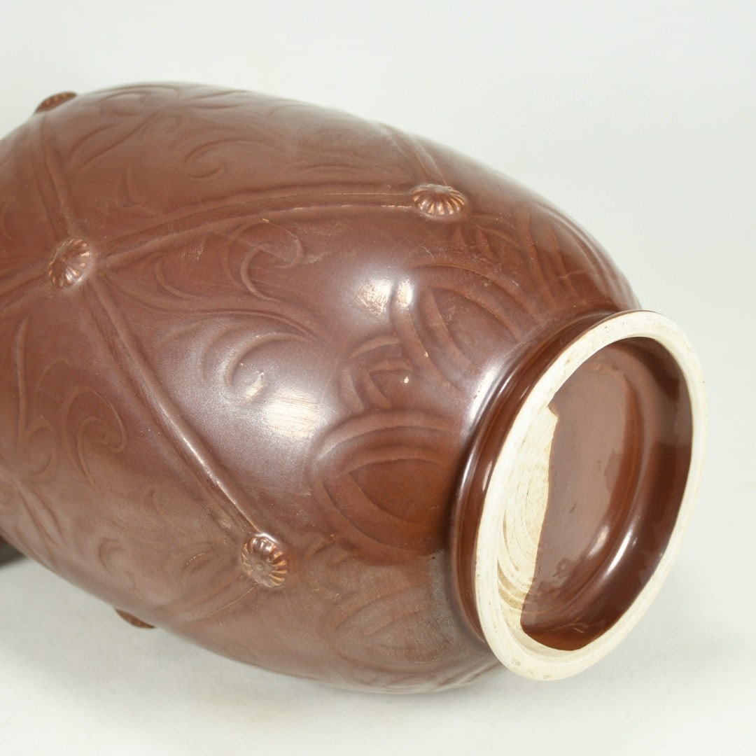 An Exquisite Brown Glaze Flower Pattern Ewer - 8