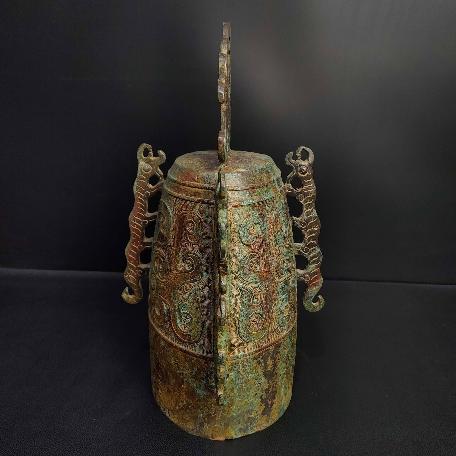 An Exquisite Bronze Phoenix Pattern Chime - 7