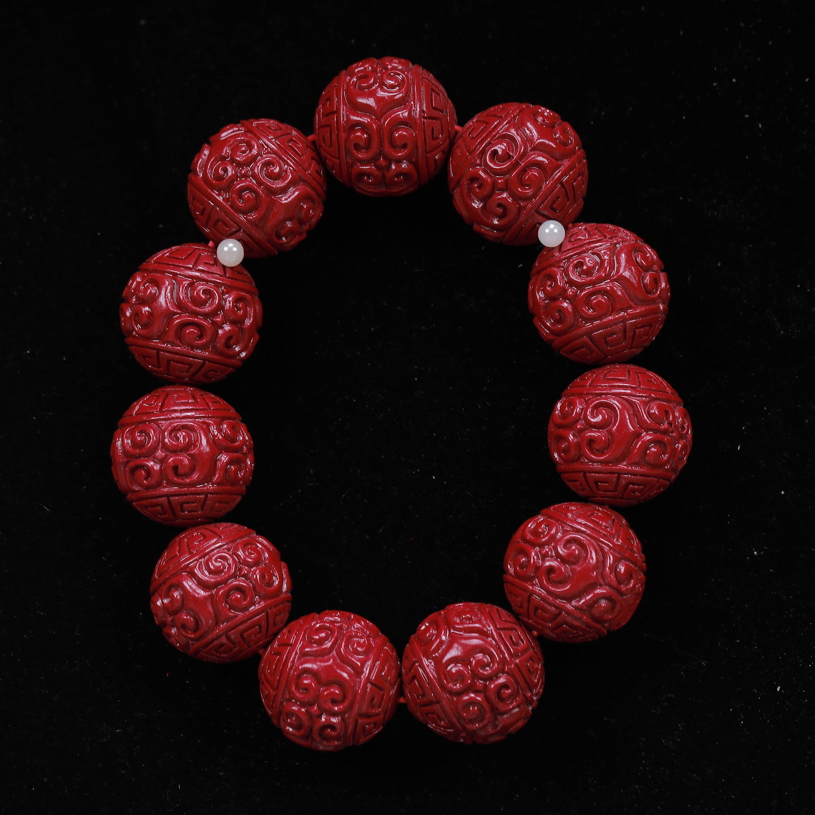 An Exquisite Cinnabar Bracelets - 2