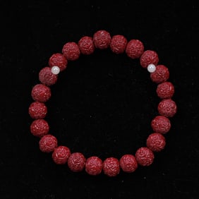 An Exquisite Cinnabar Bracelets