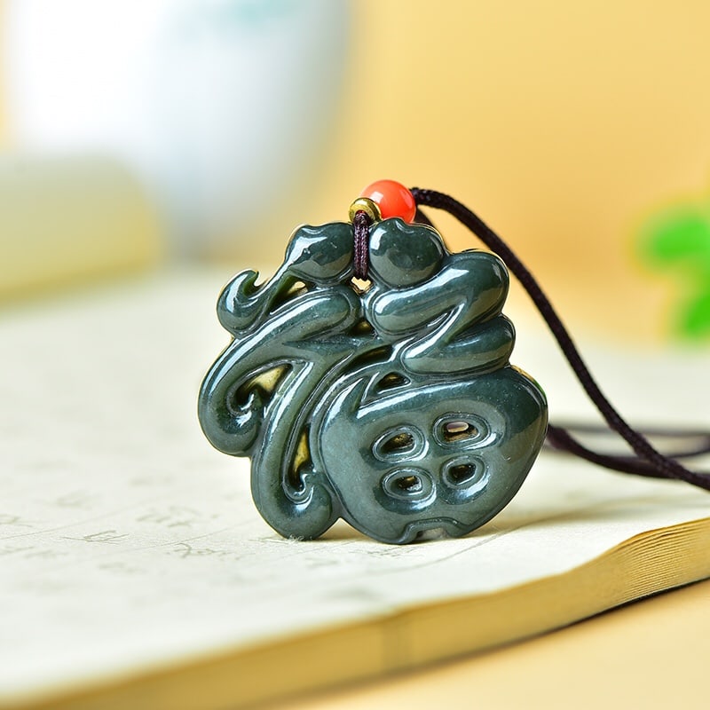 An Exquisite Sapphire Fu-Character Pendant - 4