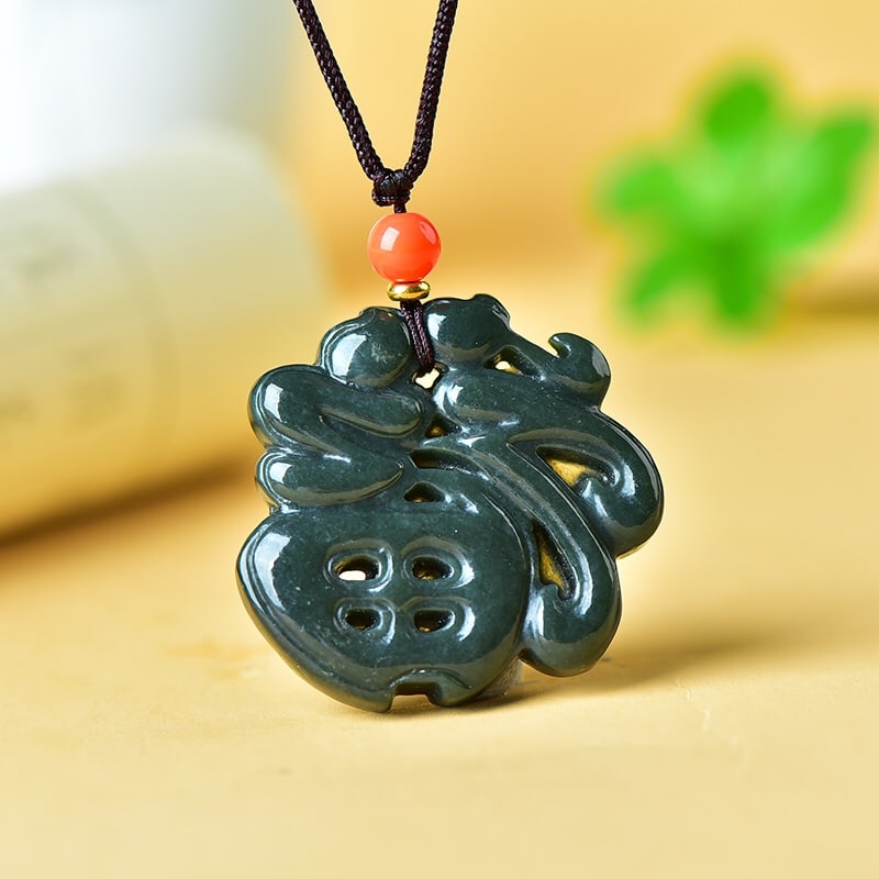 An Exquisite Sapphire Fu-Character Pendant - 5