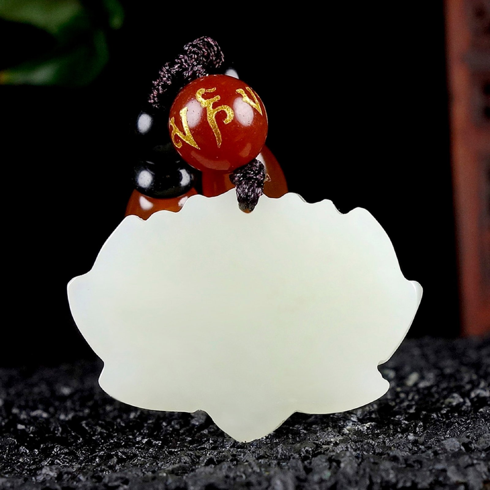 An Exquisite White Jade Lotus Pendant - 4