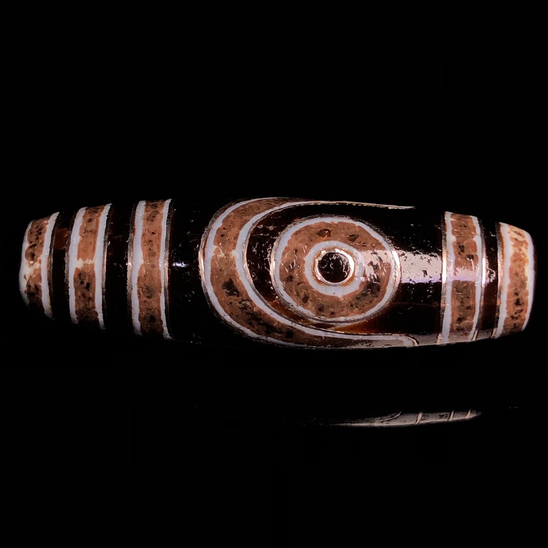 An Exquisite Two Eyes Dzi Bead Pendant - 7