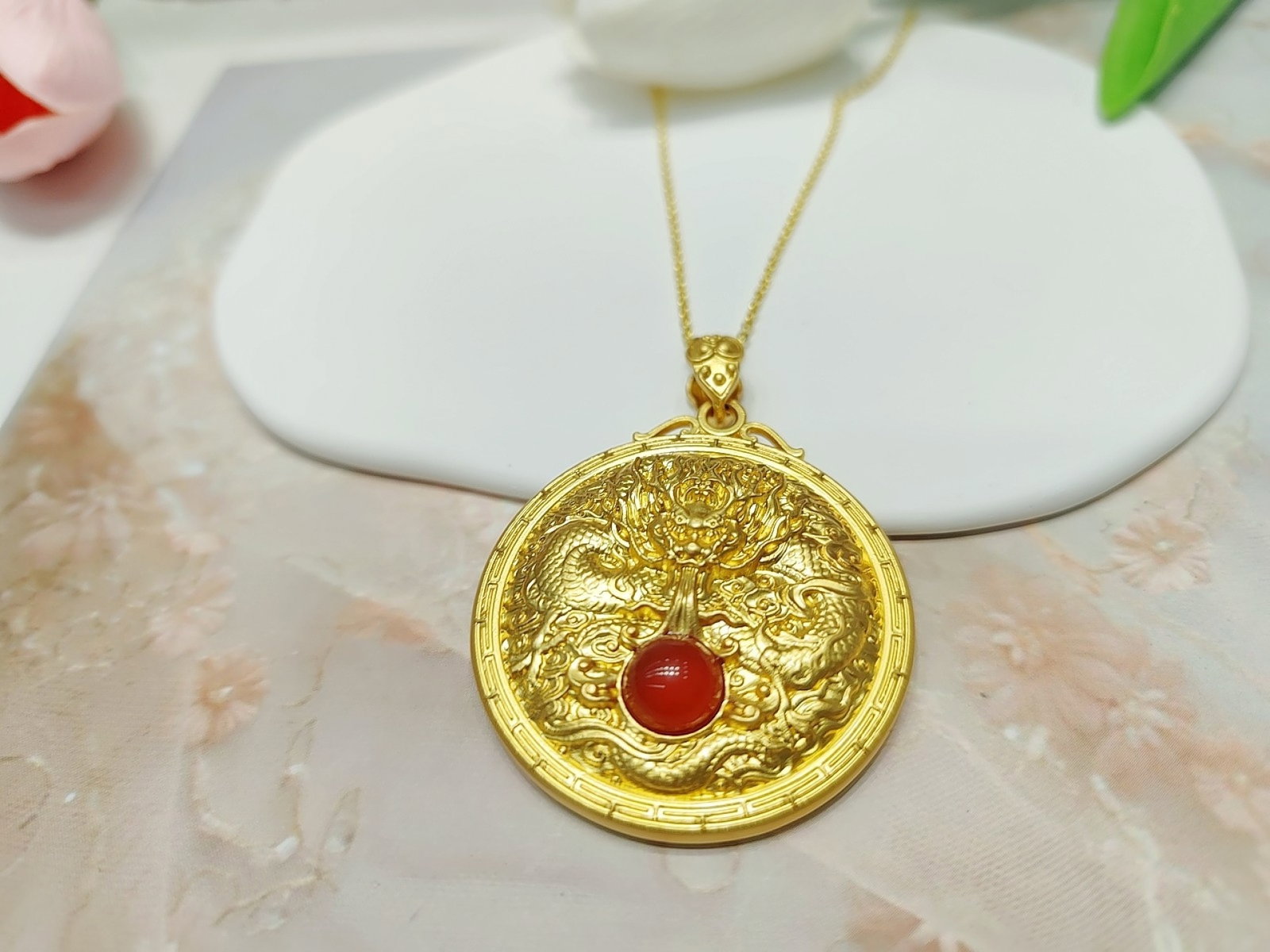 An Exquisite Dragon Pattern Pendant - 4