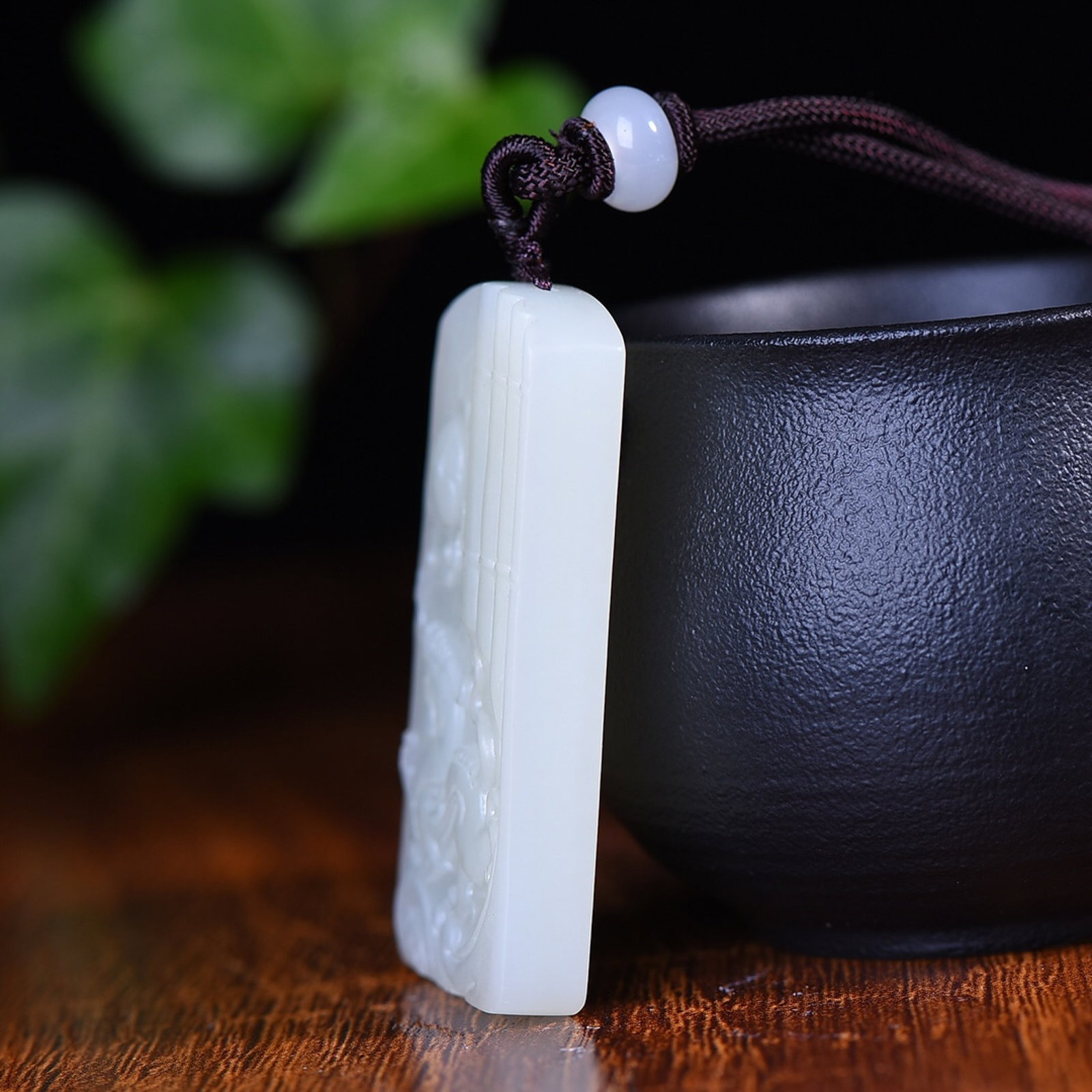 An Exquisite White Jade Auspicious Beast Pattern Pendant - 5