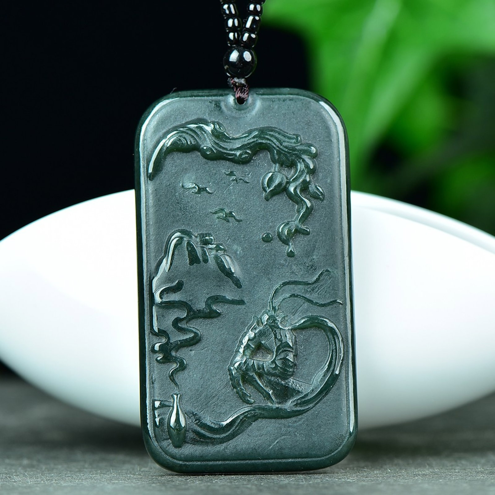An Exquisite Sapphire Landscape and Monkey King Pattern Pendant - 4