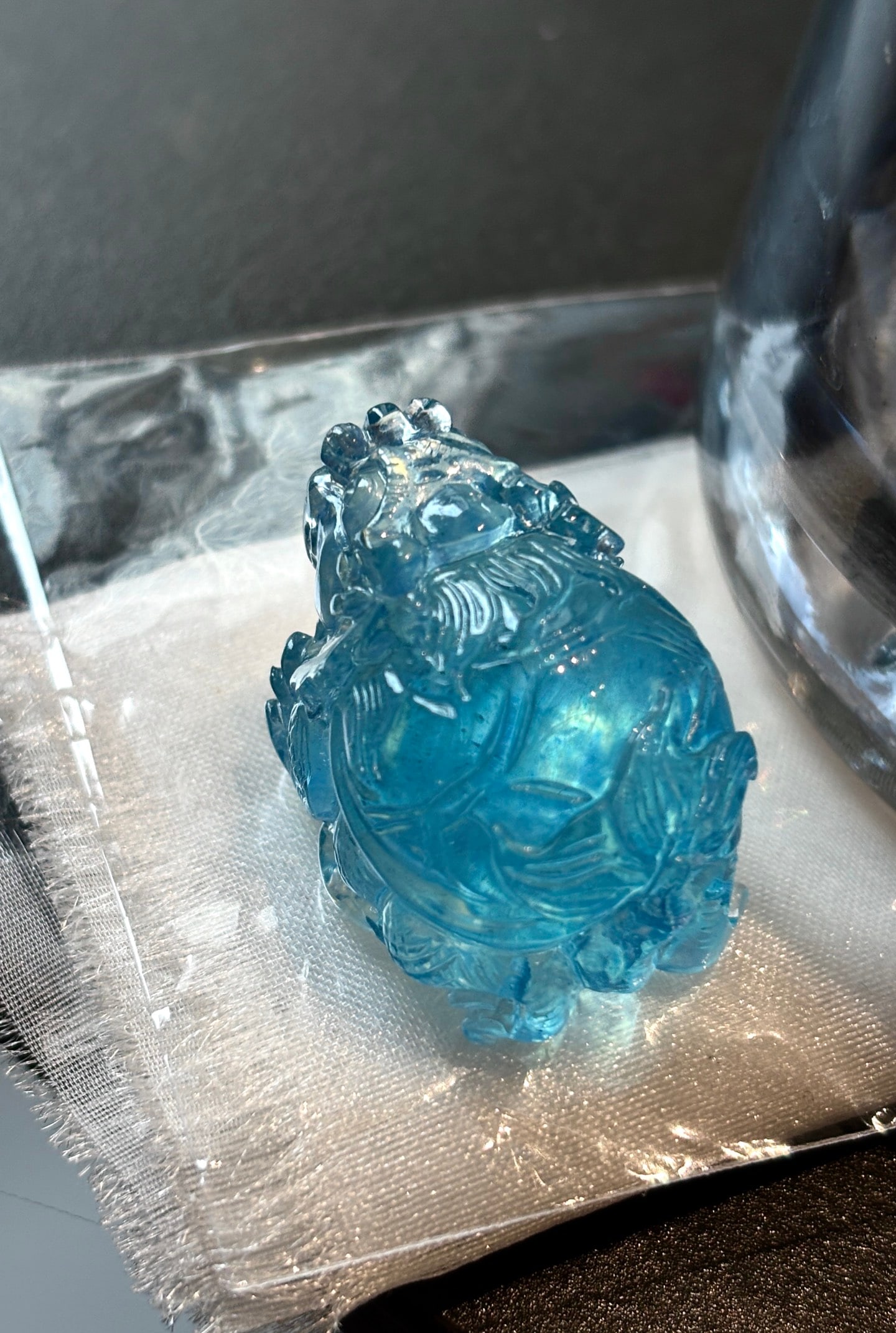 An Exquisite Aquamarine Auspicious Beast Pendant - 2
