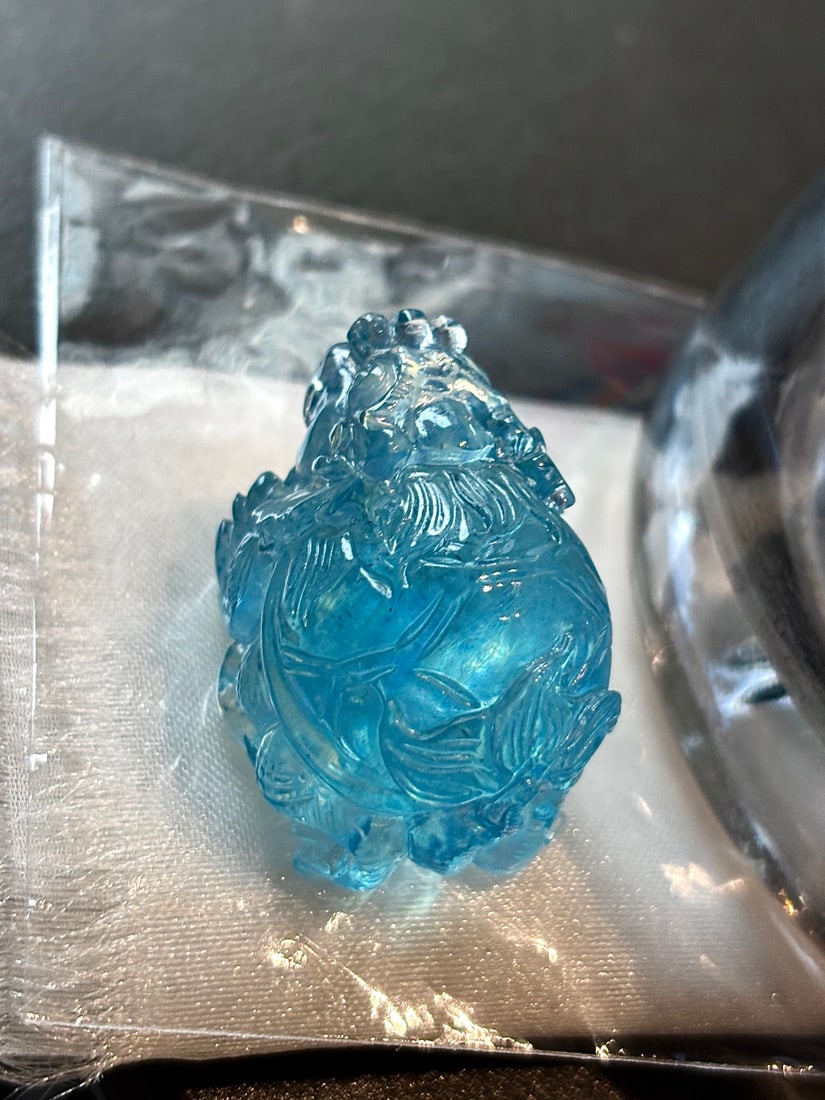 An Exquisite Aquamarine Auspicious Beast Pendant - 3
