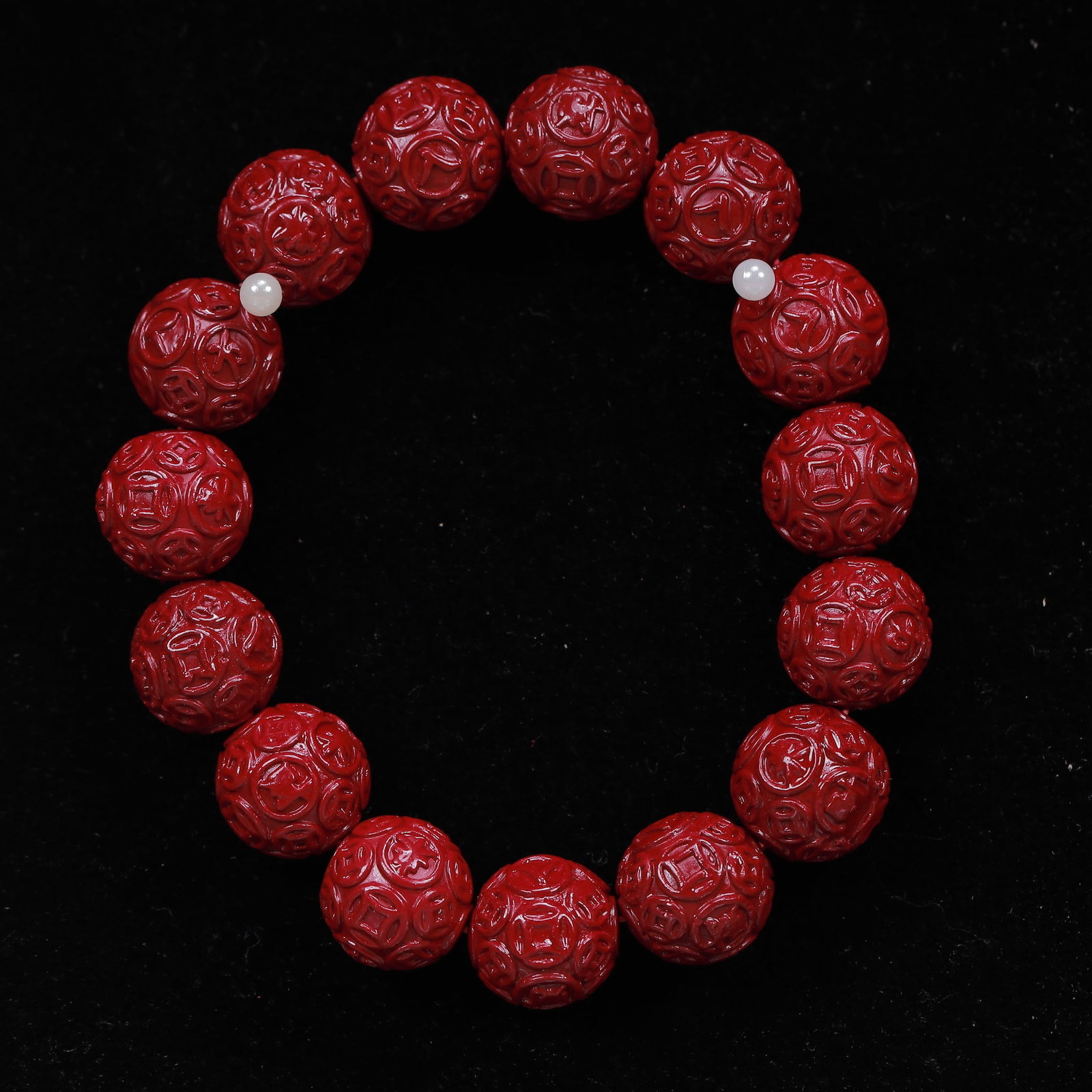 An Exquisite Cinnabar Bracelets - 5