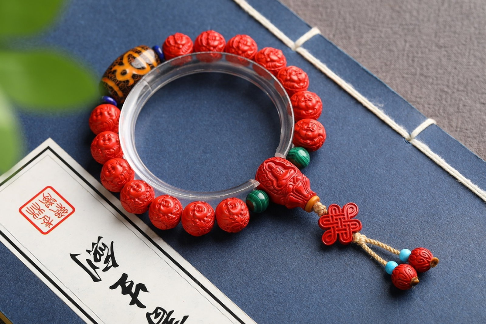 An Exquisite Cinnabar Bracelets - 2