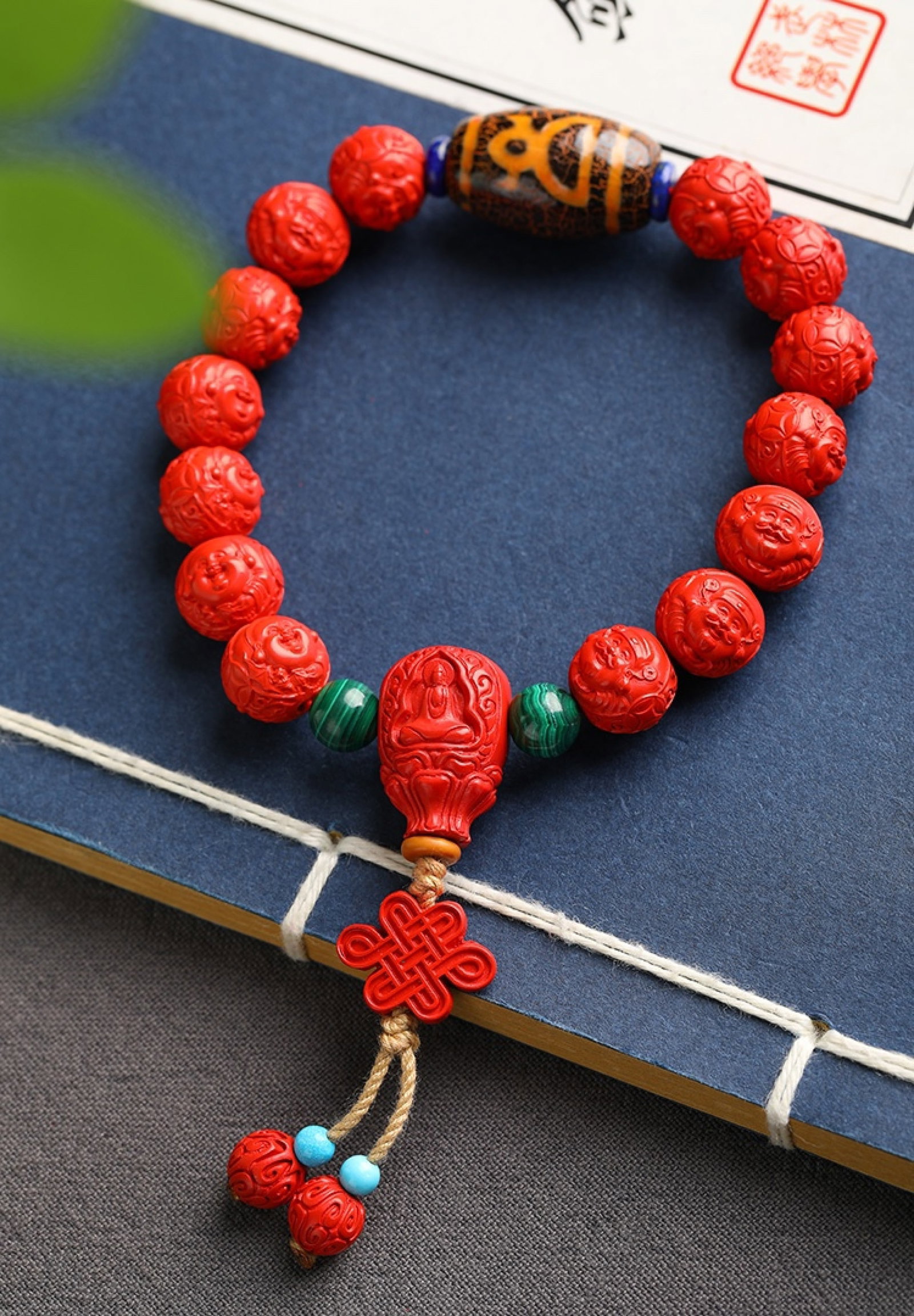 An Exquisite Cinnabar Bracelets - 3